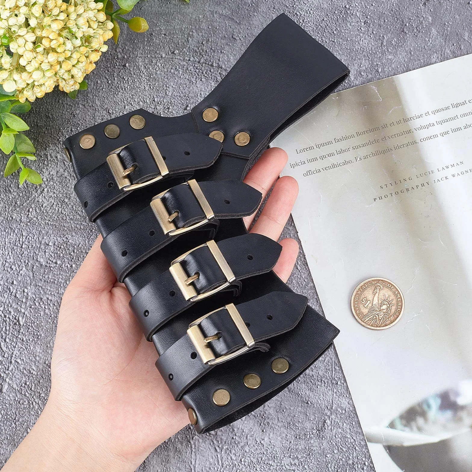 GORGECRAFT Faux Leather Sword Holster Belt Universal Sword Holder Medieval Marrón