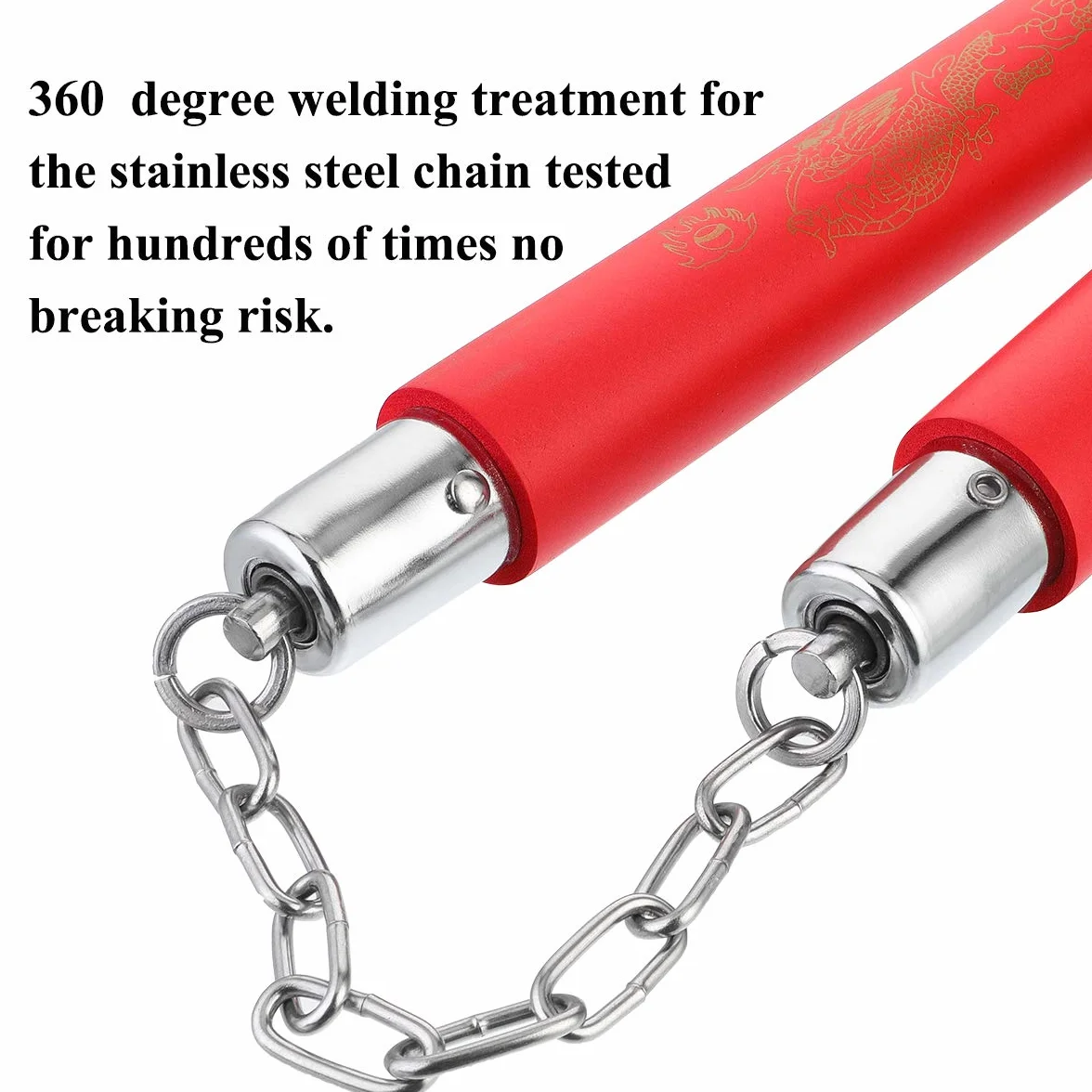 2 Pares de Nunchakus Espuma portátiles Nunchaku Artes Marciales Nunchakus Profesionales Nunchaku de Entrenamiento de Seguridad Nunchucks con Cadena de Acero para Adultos Niños y Principiantes