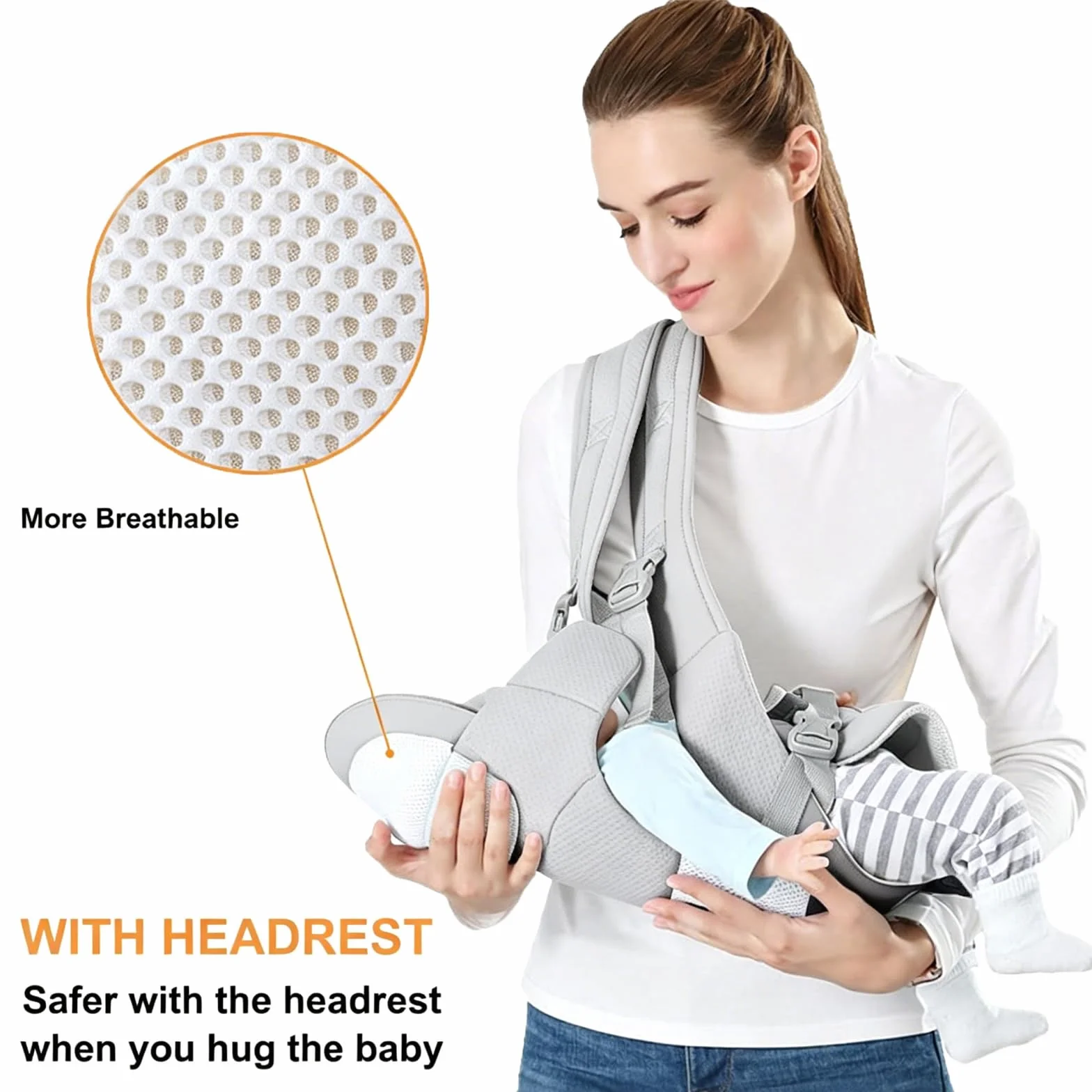 Mochila Portabebés Ergonómica 0-48meses 3.5-25kg Algodón Transpirable