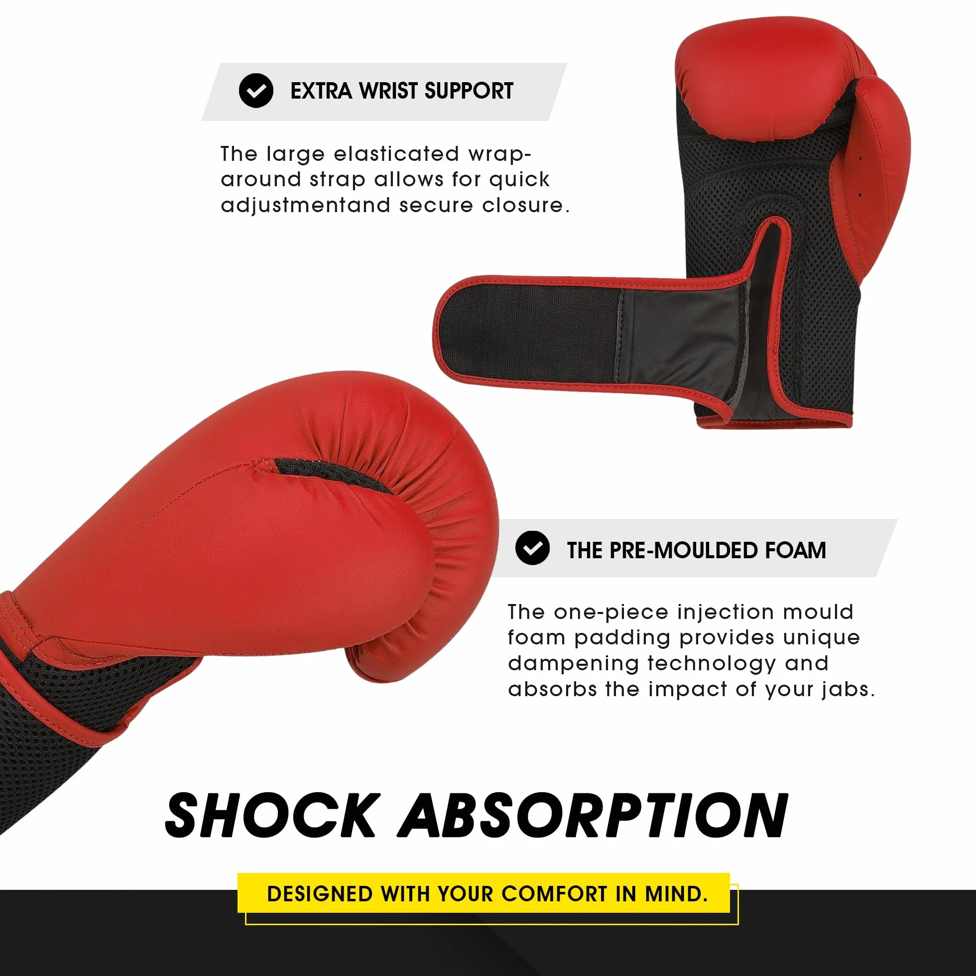 adidas Hybrid 25 Guantes de Boxeo Rojo 12 oz EU