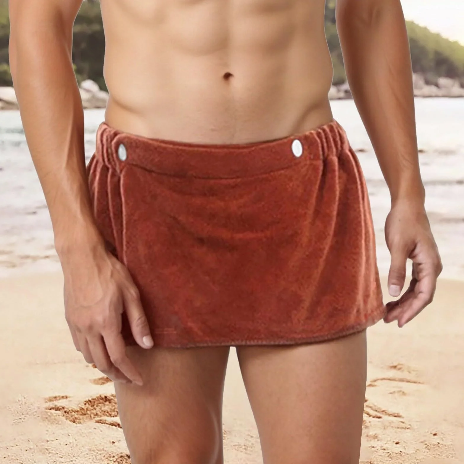 Toallas de baño para hombre, toalla de baño, toalla de sauna, toalla de franela, toalla de baño falda con botones para hombres, cuarto de ducha, sauna, toalla de sauna, pantalones cortos