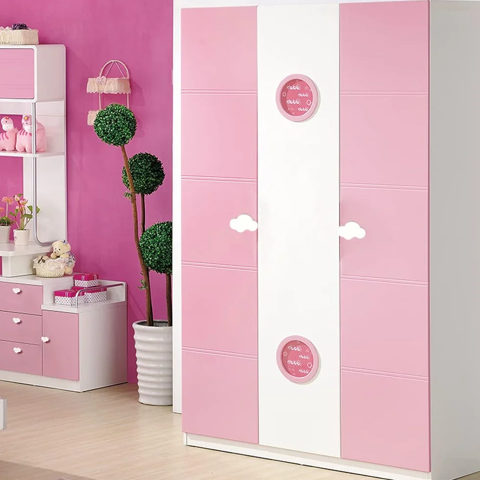 Juego de 6 pomos de armario para habitación infantil, diseño de nubes, color blanco