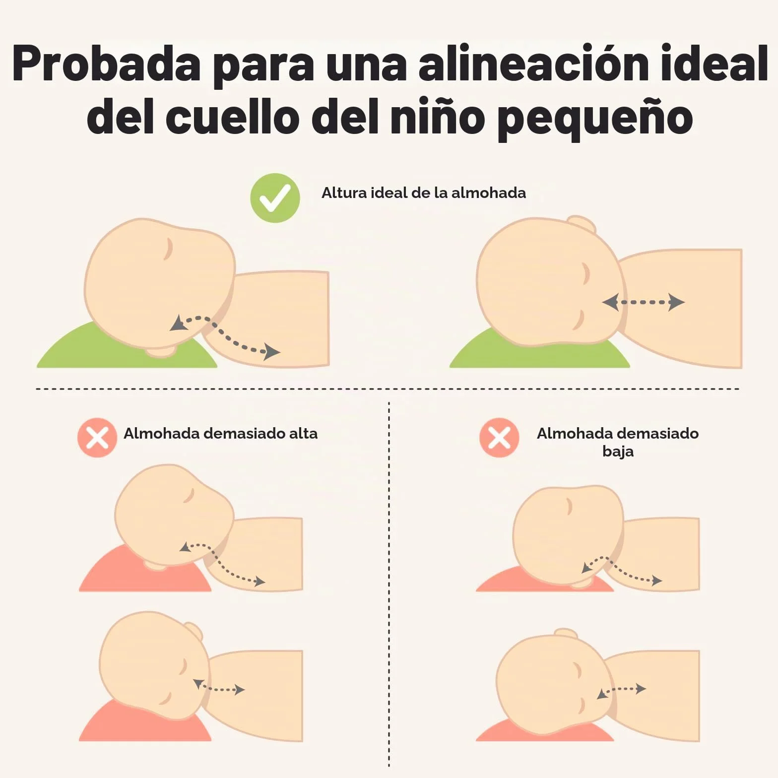 KeaBabies Almohada para Niños Pequeños con Funda de Almohada Jumbo - Algodón Orgánico Suave Lavable a Máquina