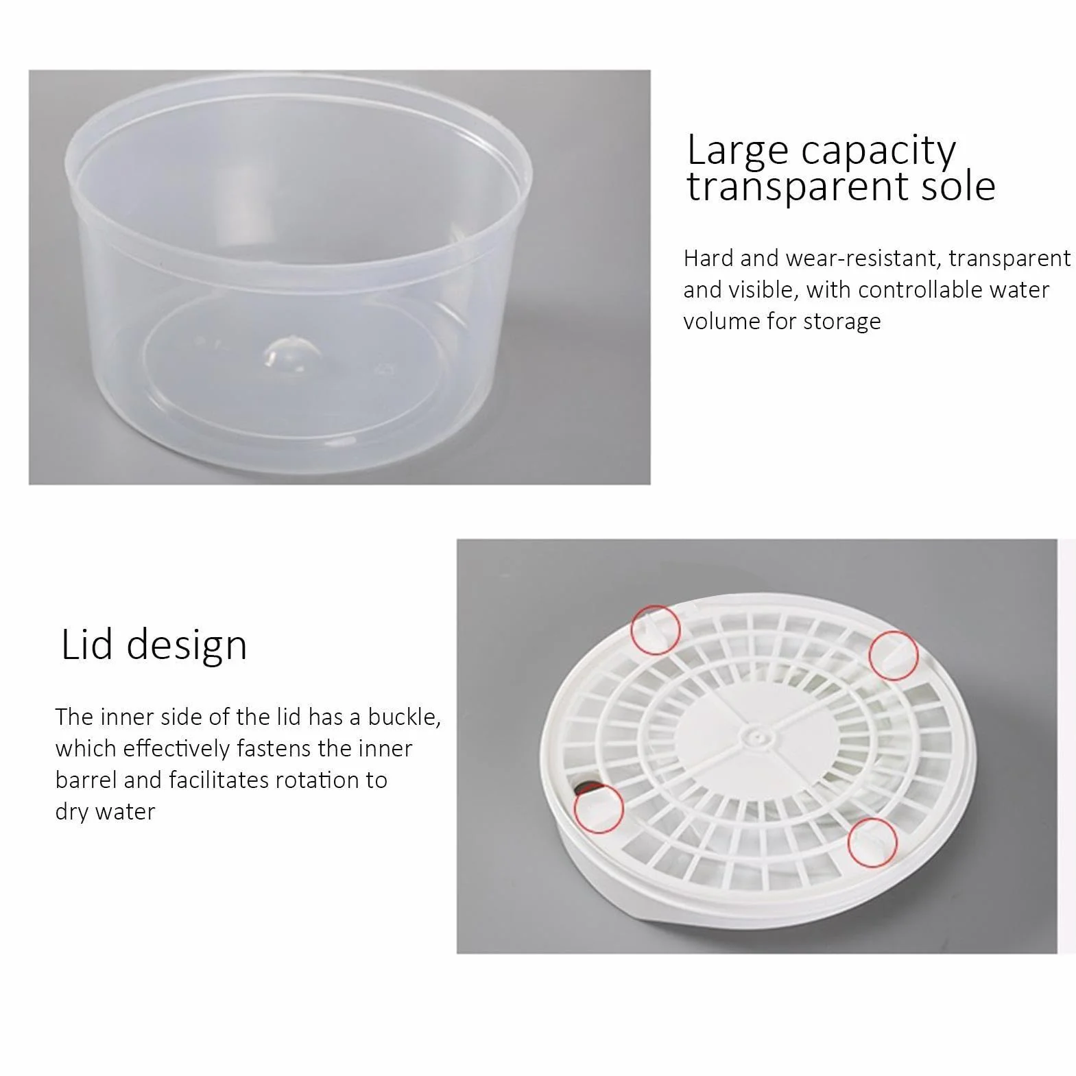 Spinner para secadora de lechuga, centrifugador manual para ensalada de verduras con drenaje, deshidratador secador de lechuga, centrifugador de frutas desmontable para hoteles, cocinas y restaurantes