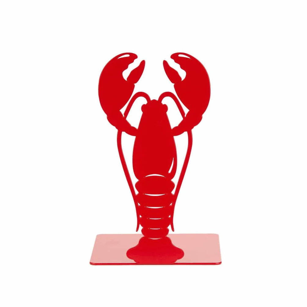 Balvi Sujetalibros Lobster Color Rojo Diseño Original con Forma de Bogavante Metal