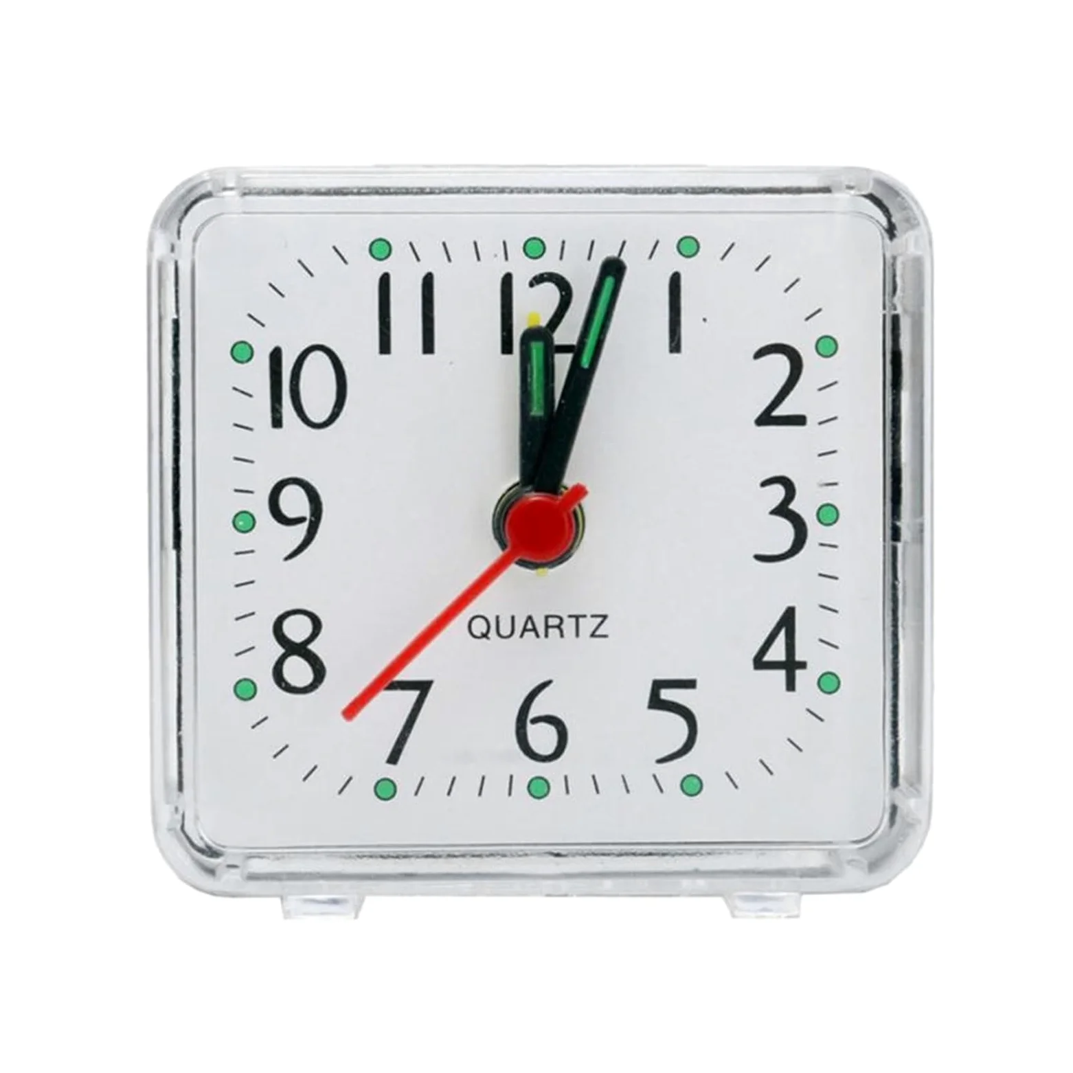 Reloj despertador digital pequeño de mesita de noche, silencioso(White)