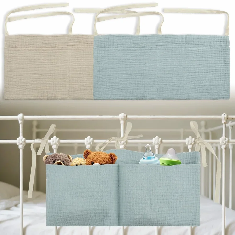 Flintronic Organizador Cuna Colgante, Bolso Almacenamiento Pañales Bebé Ropa Juguetes