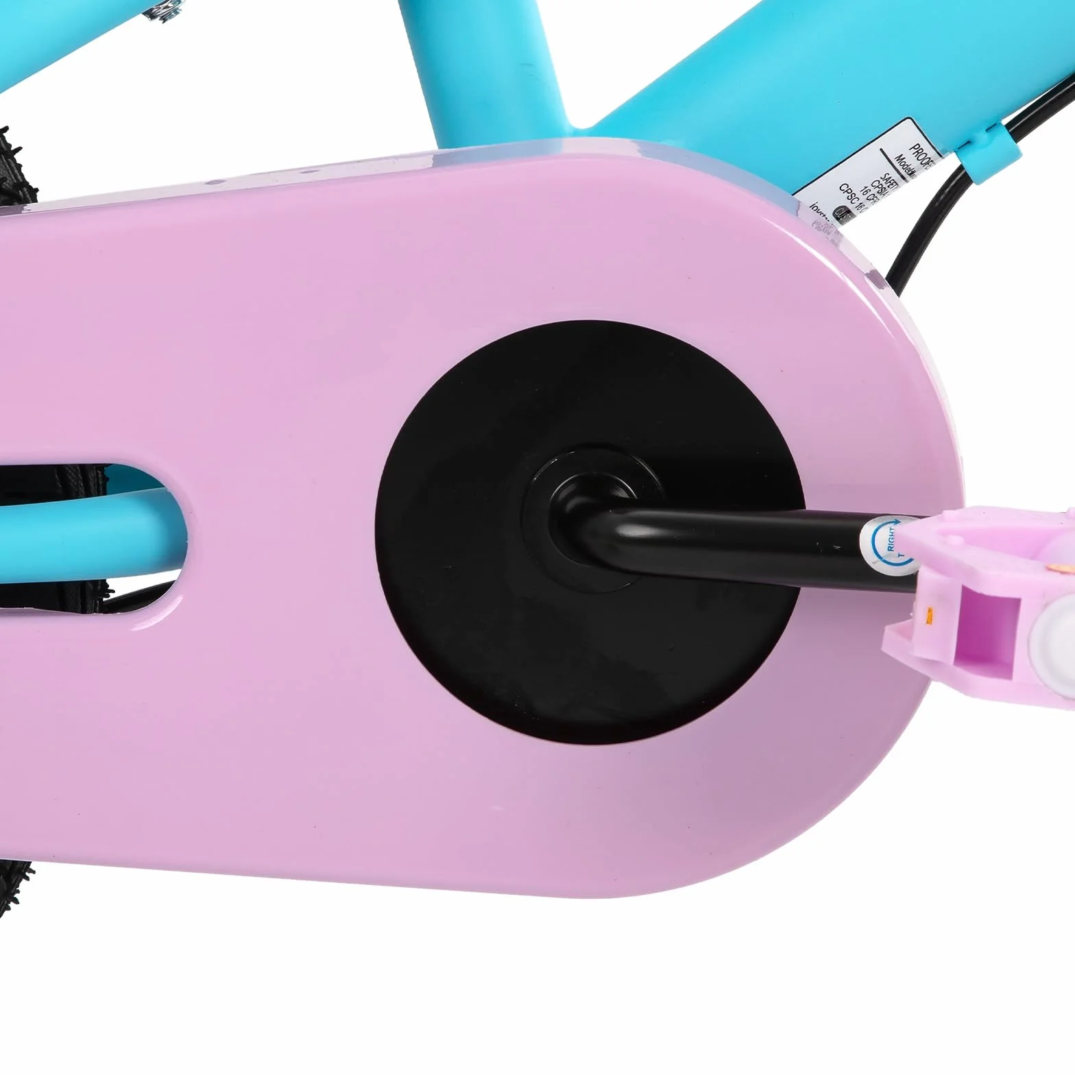 Bicicleta para niño 12-18 pulgadas con estabilizador y cesta STITCH Macaron