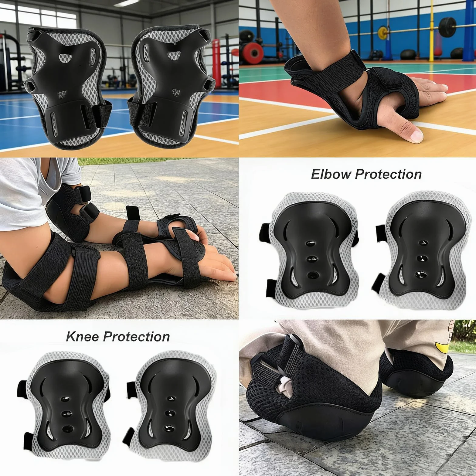 Conjunto Protección Patines, Rodilleras, Coderas, Muñequeras para Patinaje