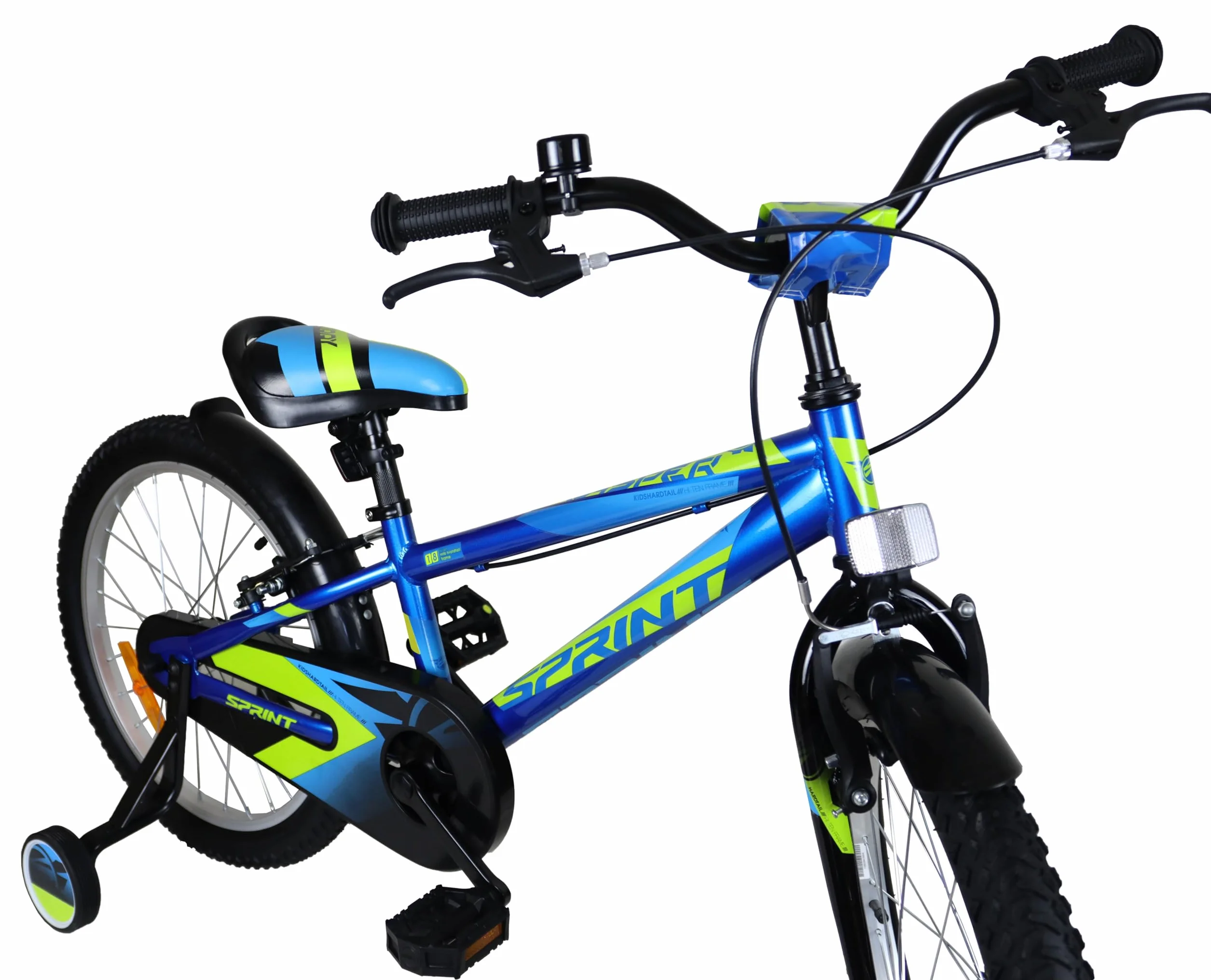 Bicicleta 18 Pulgadas Niño Frenos V-Break Estabilizadores Cuadro Acero