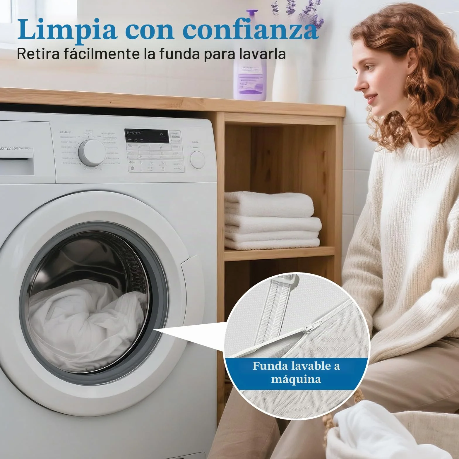 Topper Viscoelástico 180x200, Grosor 8 cm, Topper Colchón de Gel, Cubrecolchones Memory Foam Mattress Toppers, Sobrecolchón para Gel, Cubrecolchón Extraíble y Lavable, Blanco