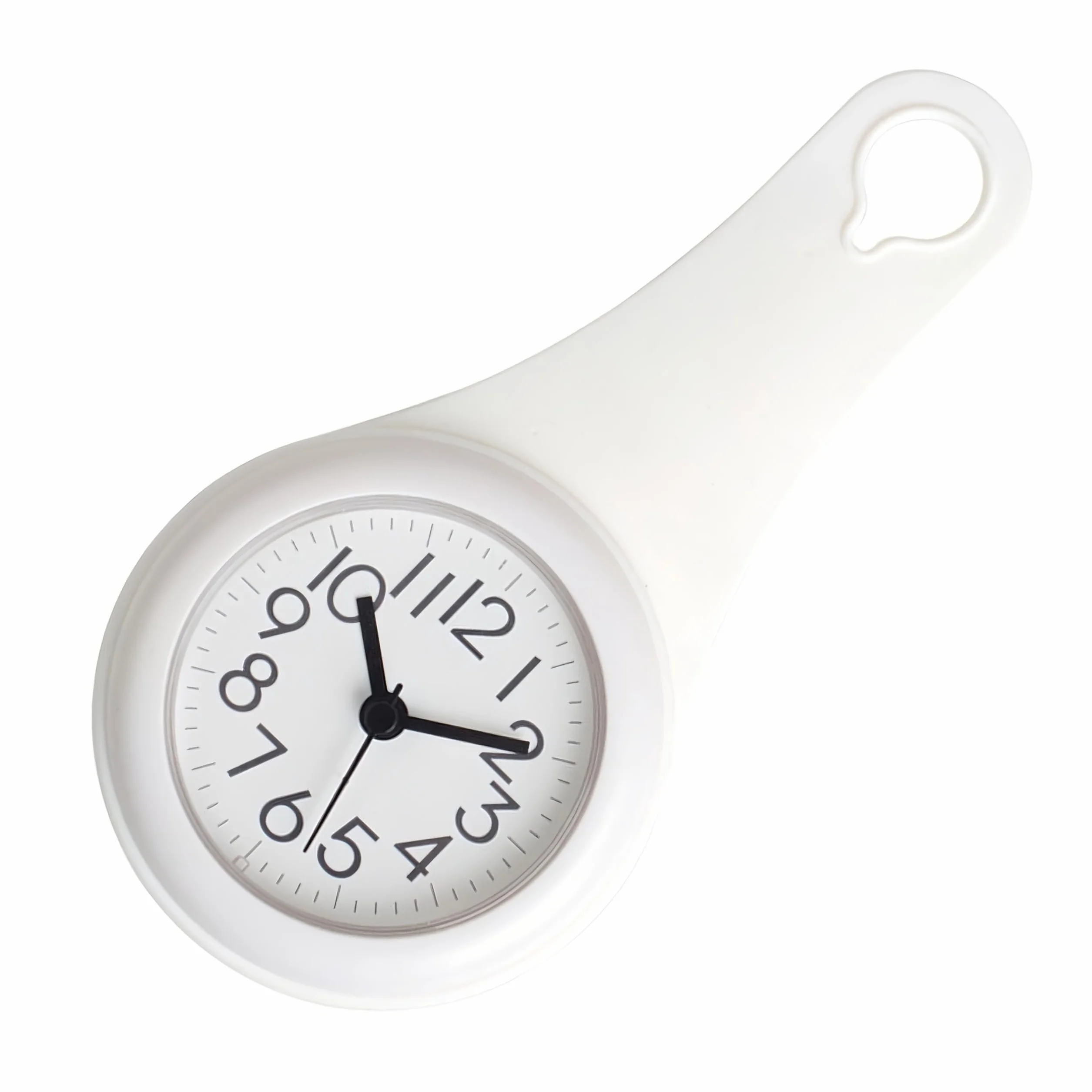 Mini Reloj de Ducha, Impermeable y Resistente a la Niebla, No-Tick Batería, Ventosa Reloj con Gancho Pequeño Agujero Sub, Cocina Hora Baño para la Vida Diaria Viajes Trabajo
