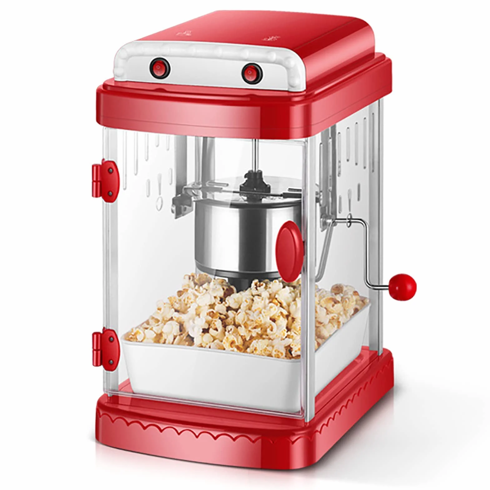 Máquina De Palomitas De Maíz Comercial, Máquina De Palomitas Doméstica Eléctrica, Máquina De Palomitas De Maíz De Aire Caliente, Operaciones con 1 Botón