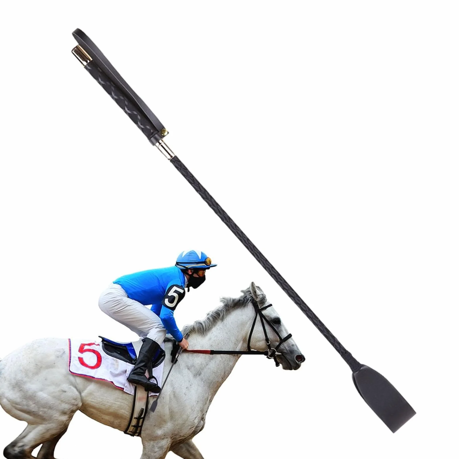 Látigo de entrenamiento para montar a caballo, agarre antideslizante, látigo estable portátil
