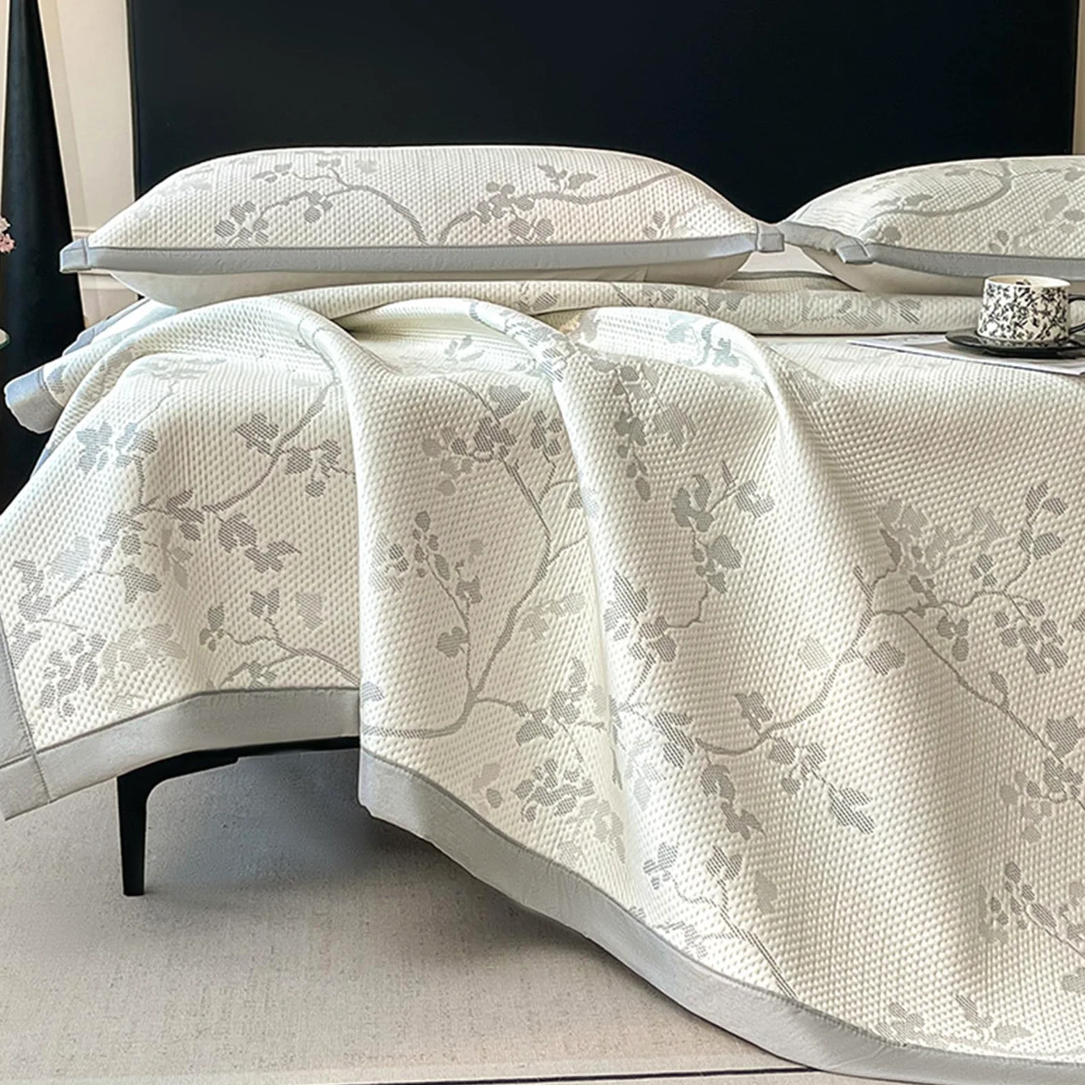 Juego de sábanas de enfriamiento 3D, de seda de hielo, transpirable, con 2 fundas de almohada, suave, lavable a máquina, almohadilla de colchón refrescante para personas que duermen con calor (180 x