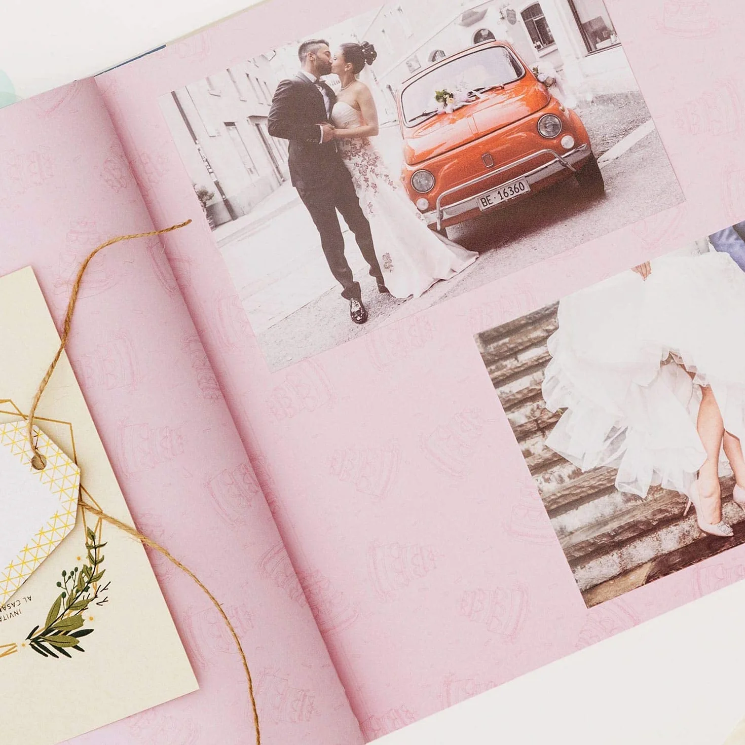 Recuerding - Álbum de Fotos para Bodas, 64 Páginas (27x24cm) | Escribir y Pegar | Moderno, Original y Vintage | Libro de Firmas | Novios, Parejas y Recién Casados | Hecho en España