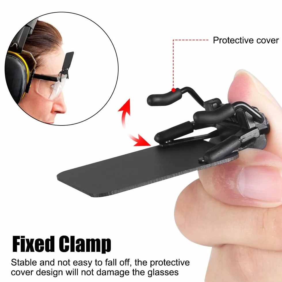 DONGKER Clip oclusor para gafas de tiro, 2 piezas de ángulo ajustable de 180° para gafas de tiro para entrenamiento deportivo