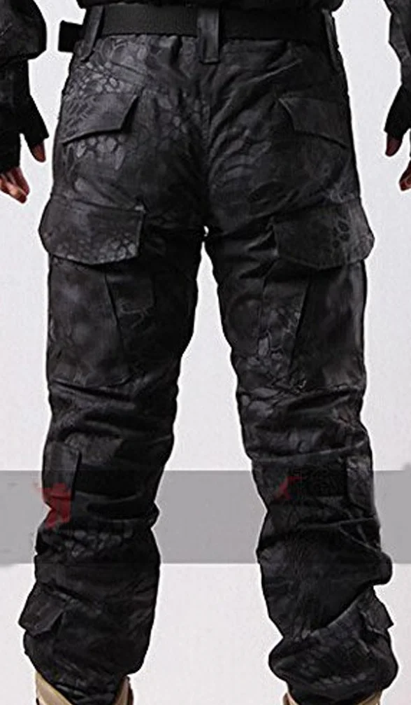 Pantalones de combate BDU para hombres con rodilleras de protección