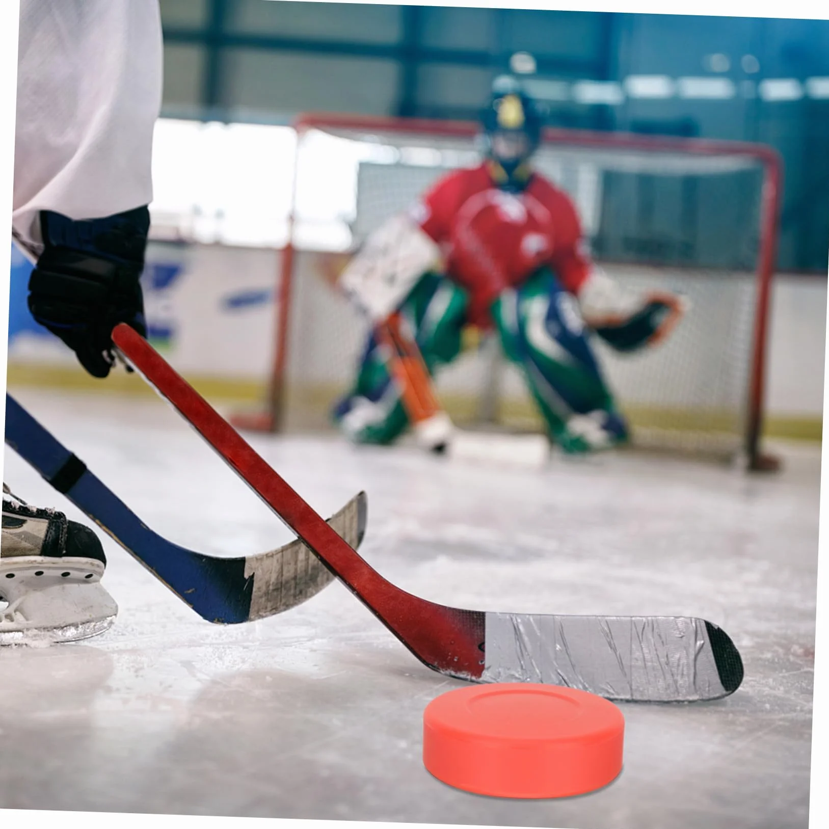 UPKOCH Disco de Hockey sobre Hielo 4 Piezas PVC Ajustable Superficie Mate Entrenamiento