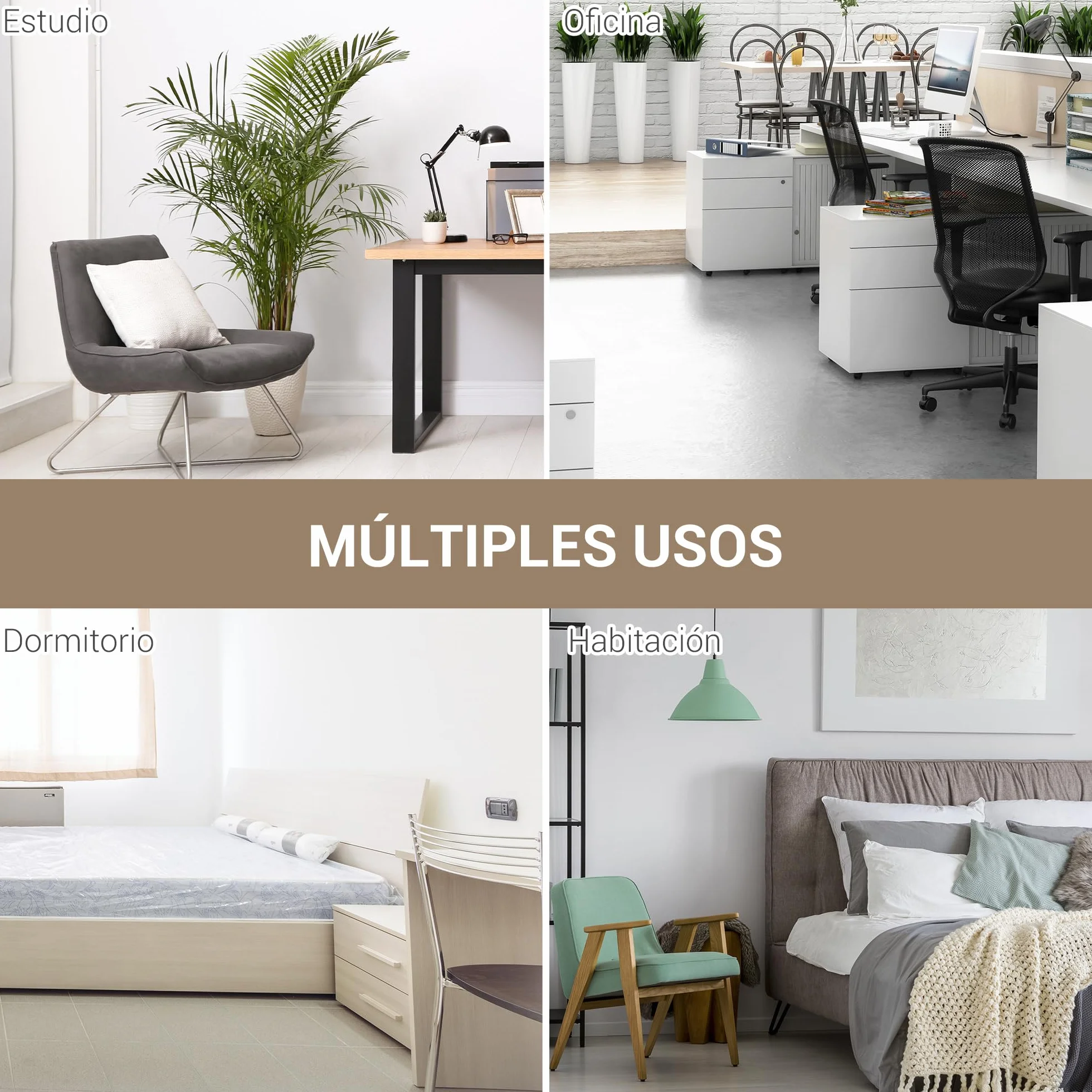 HOMCOM Mesa de Escritorio Moderna Marco Acero 120x60x76 cm Blanco y Natural | Mesa de Estudio, Pies Ajustables, Mesita de Ordenador, para Oficina Hogar