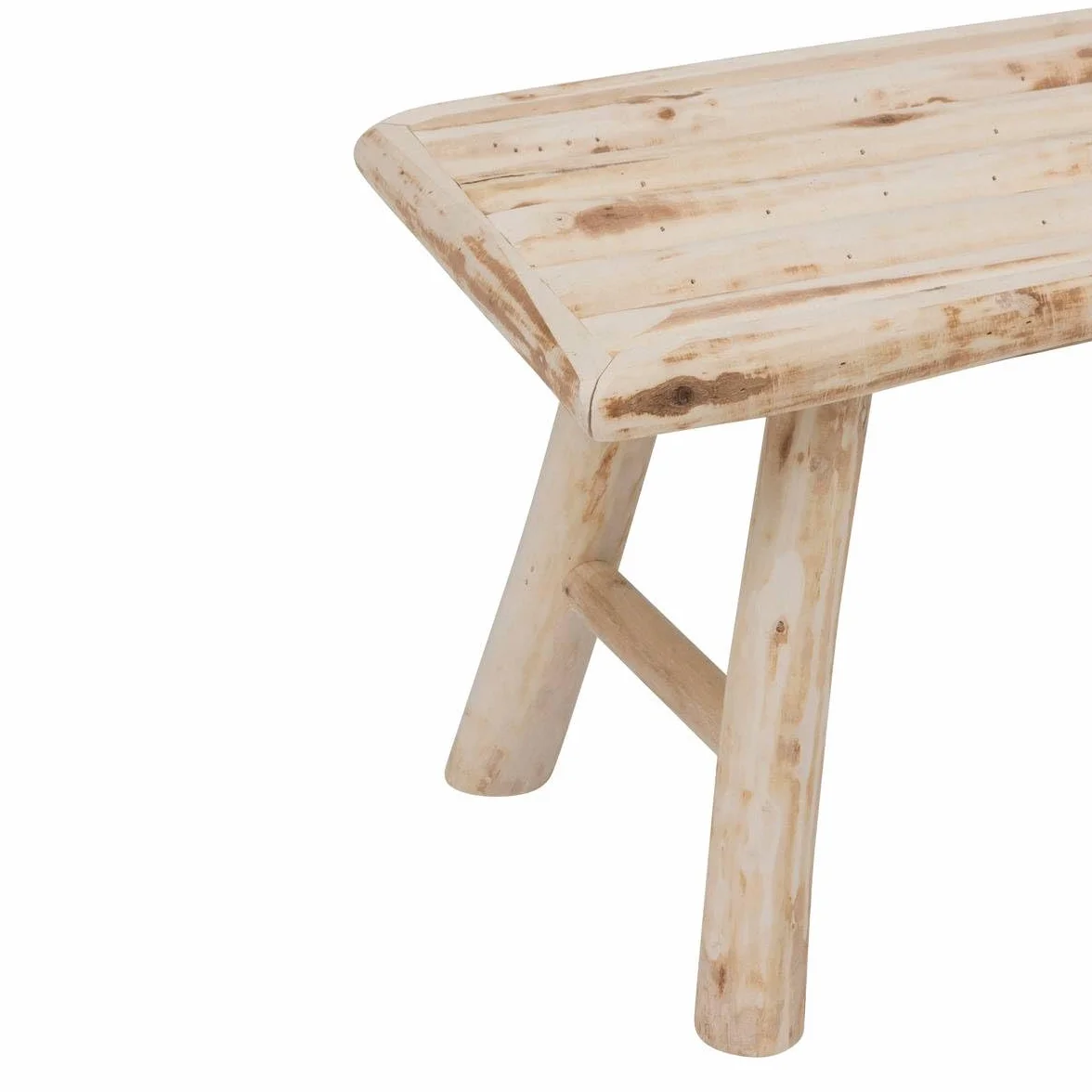 Atmosphera - Banco Auxiliar Woody de Madera Maciza, 70 x 26 x 31 cm - para recibidor, salón, Dormitorio