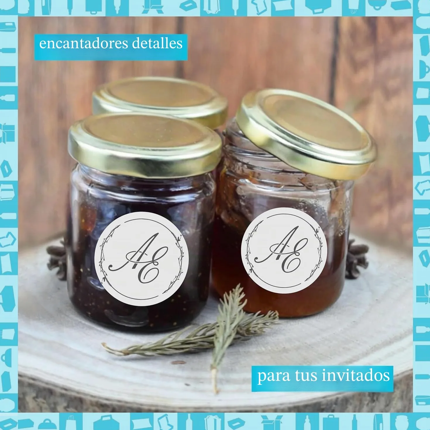 20 Tarros de Cristal 100 ml con Tapa Dorada + 20 Cajas de Cartón con Ventana – Botes de Mermelada de Regalo para Bodas y Detalles | Espirito Rebelde
