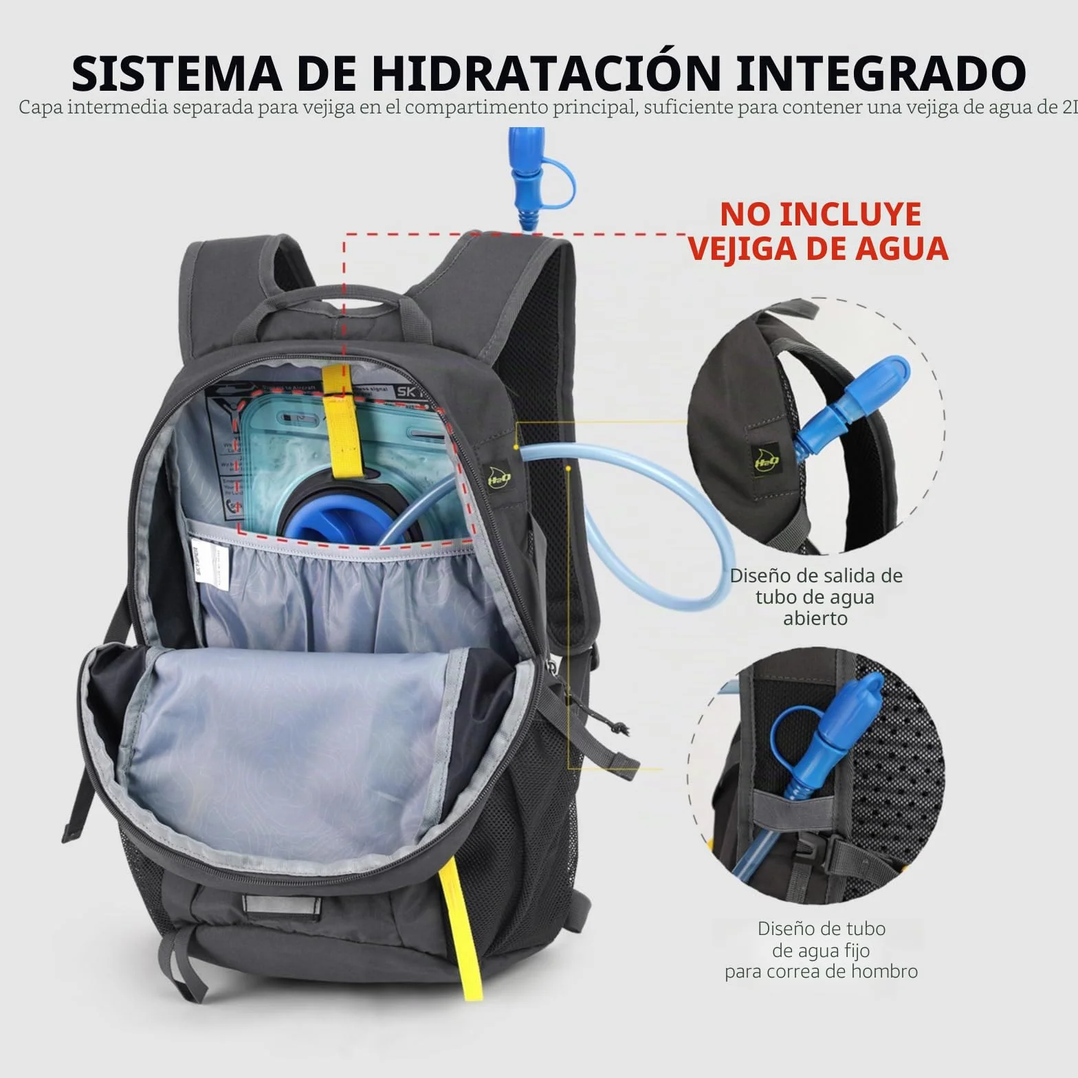 SKYSPER Mochila de Senderismo 20L Ultraligera para Hombre Mujer Trekking Camping