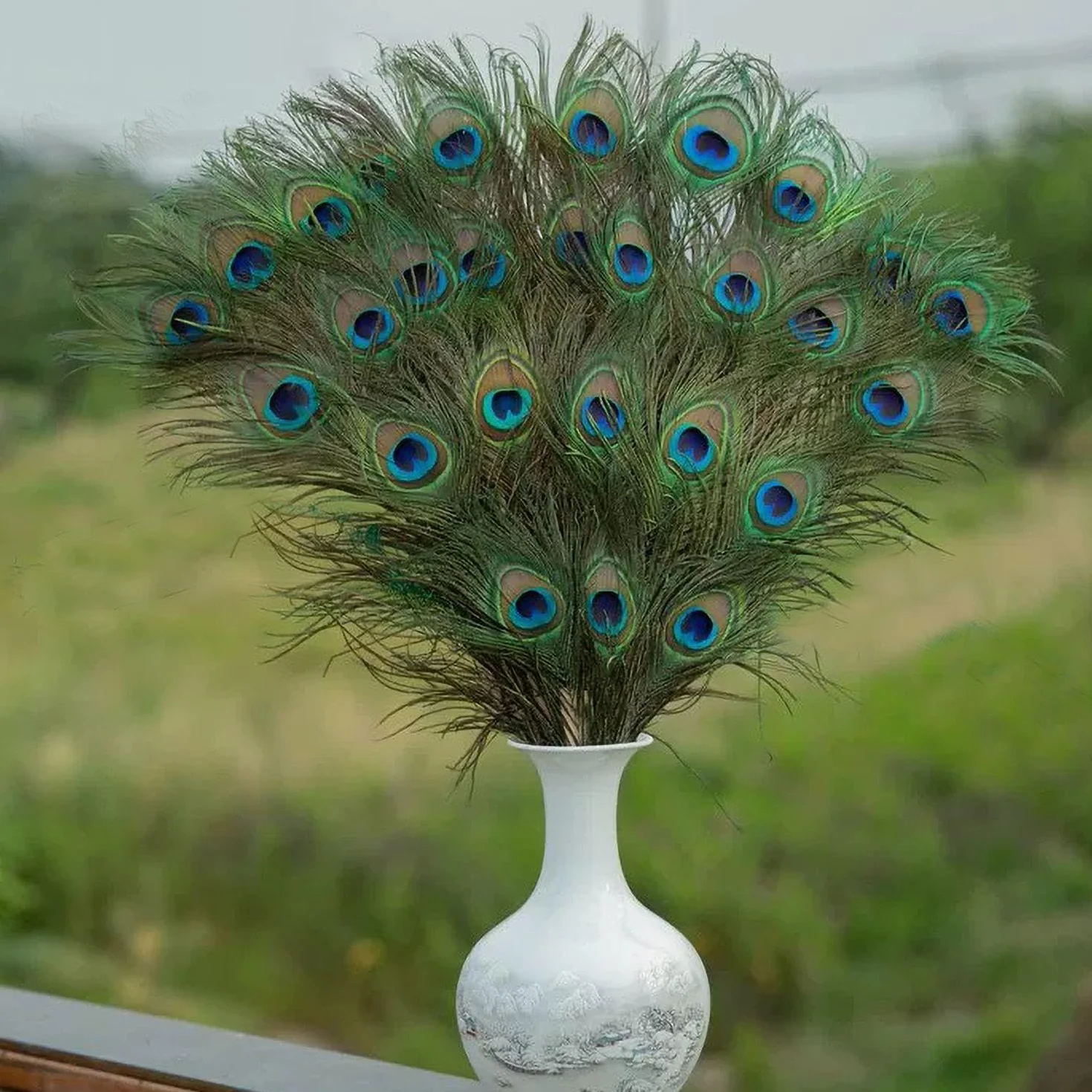YSJCHEBS 25 Uds Plumas De Pavo Real Decoración del Hogar Materiales Artesanales DIY Decoraciones De Plumas Decoraciones Creativas
