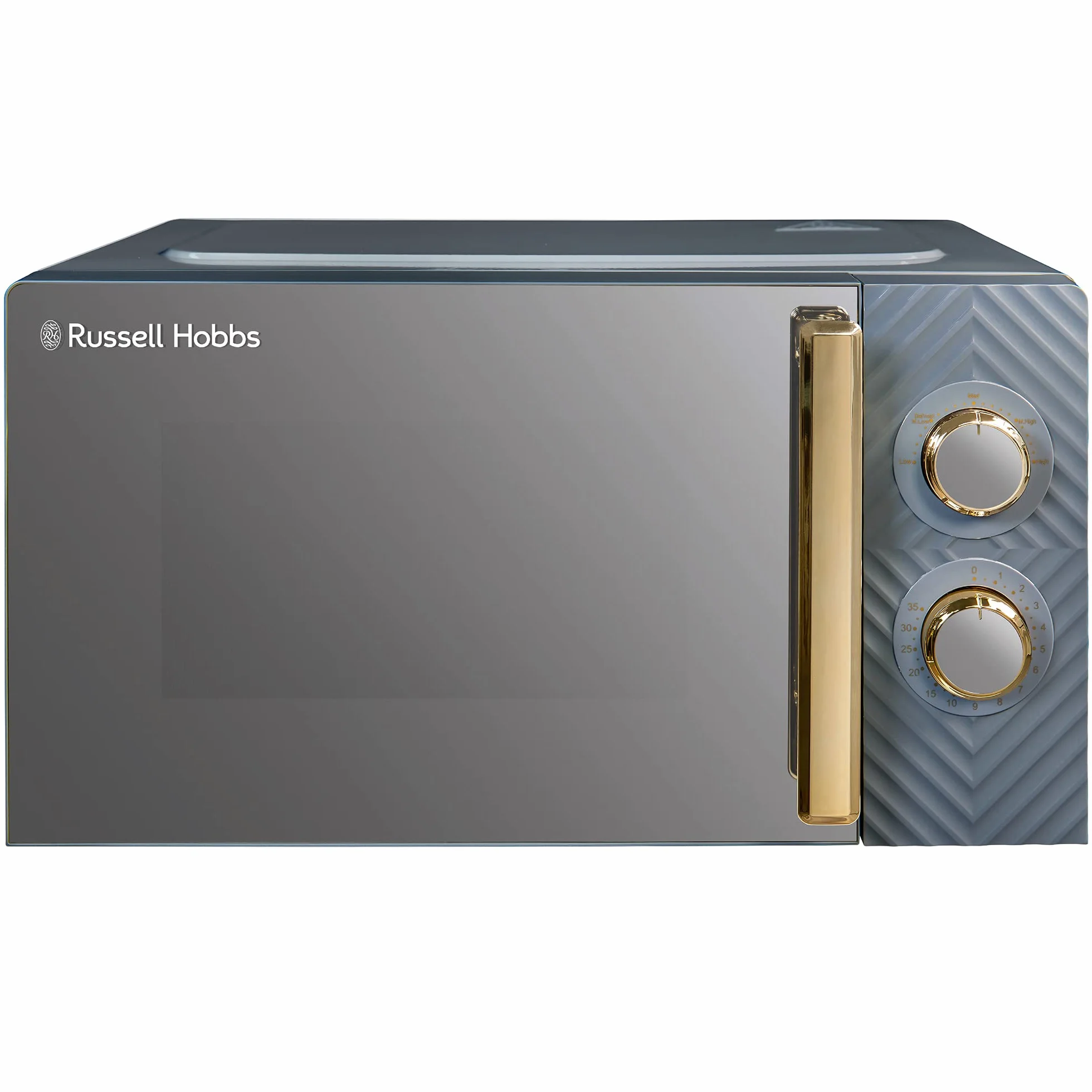 Russell Hobbs - Microondas manual de 17 litros y 700 W, color gris, con diseño de ranura, 5 niveles de potencia, temporizador integrado y función de descongelación, fácil de limpiar RHMM723G