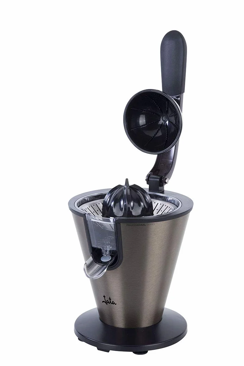 Jata EX1057 - Exprimidor eléctrico de brazo de acero inoxidable. Filtro regulador de pulpa. Extracción continua. Sistema antigoteo. Desmontable. Fácil limpieza. 300 W de potencia. Silencioso.