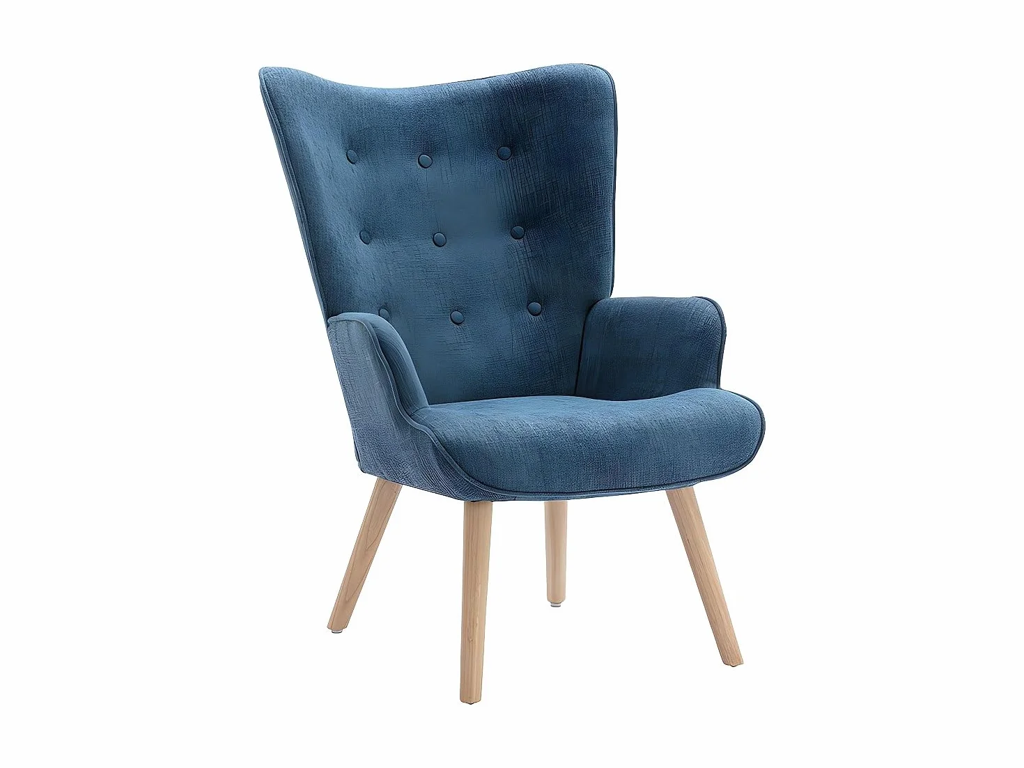 Venta-Unica - Sillón de Tela Azul VATELY
