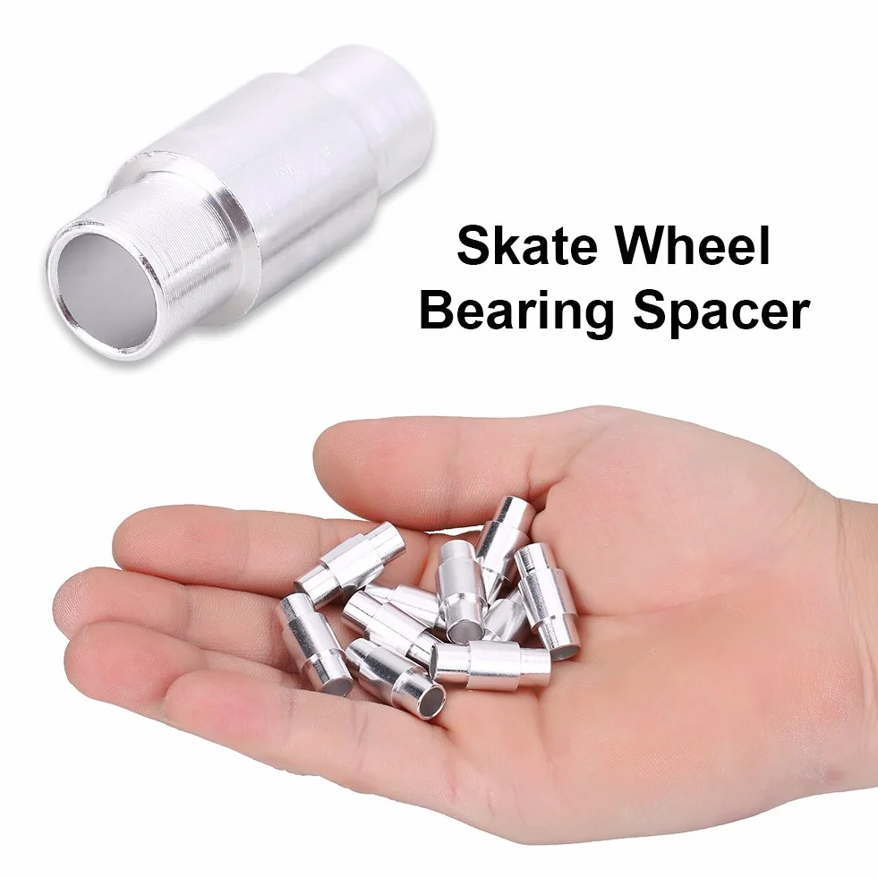 Asixx Espaciadores de cojinetes para patines en línea, 10 piezas de aluminio, 8mm rodamientos con ejes de 6mm
