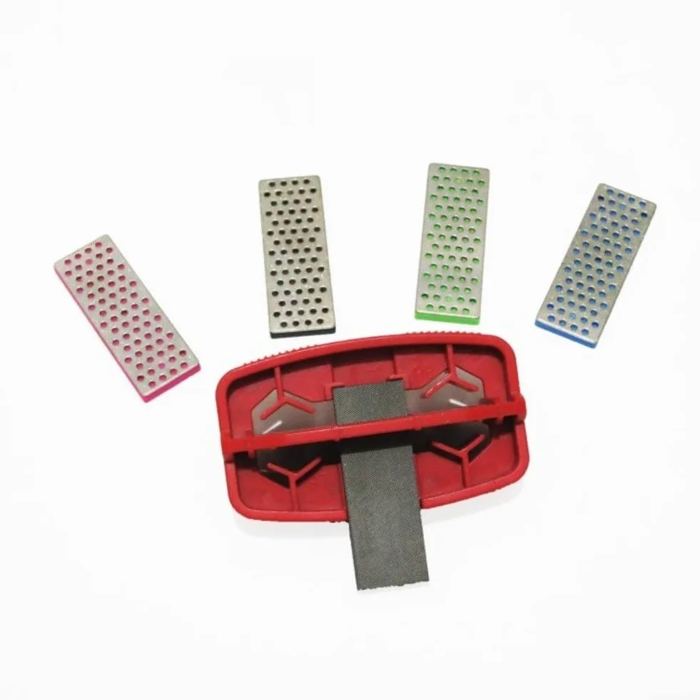 Afilador de bordes de esquí y snowboard, herramienta portátil ABS/metal con kit de limas de diamante