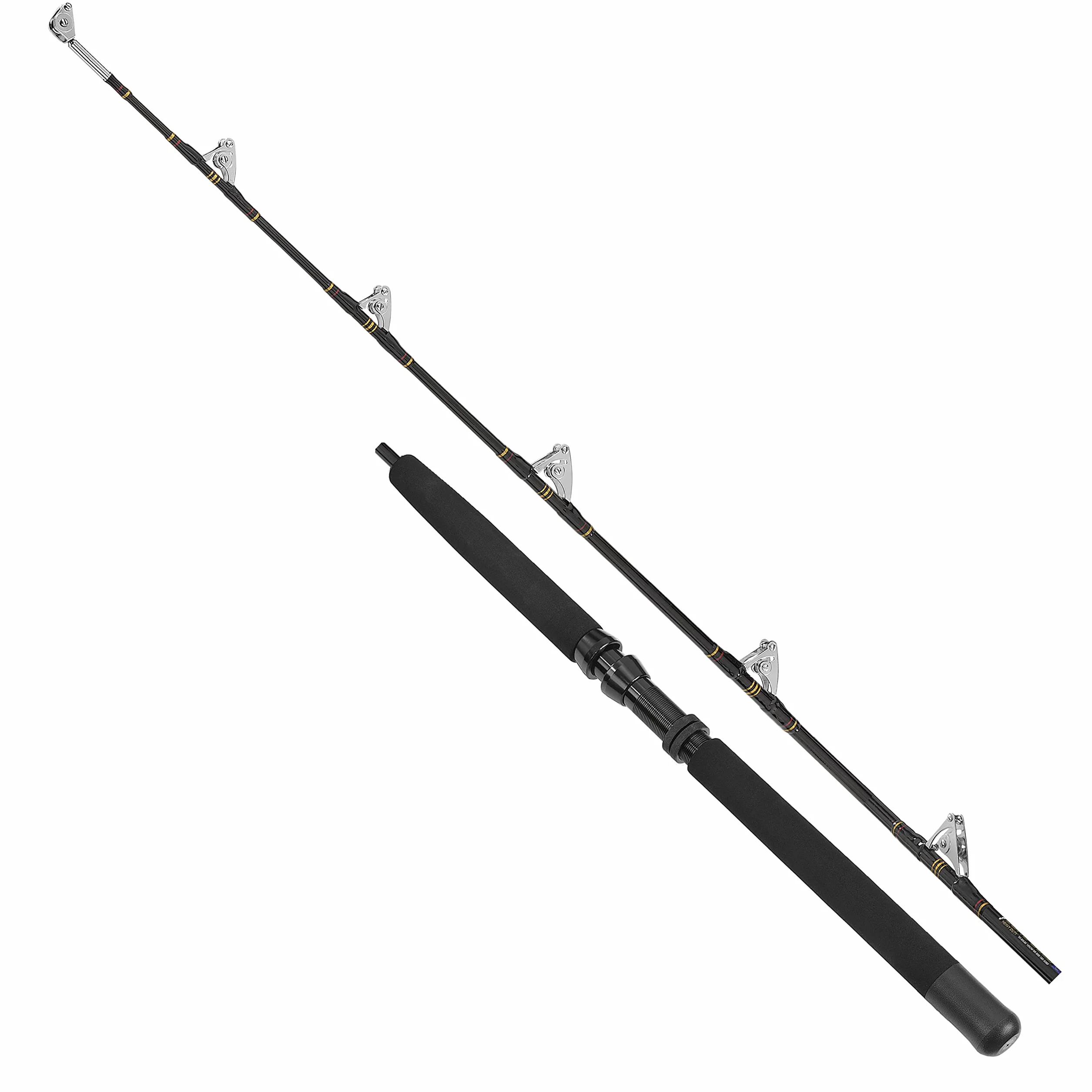 Fladen caña de pescar 1.85m arrastre mar profundo 2 secciones 30-50 libras 50-80 libras 80-130 libras