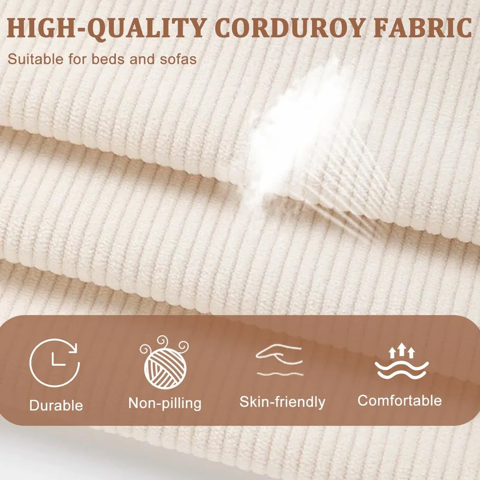 Genérico Cojín Triangular para Respaldo De Sofá,Almohada De Lectura para Cama,Cojín De Pared Multifuncional,Grueso Lavable,Cojín De Sofá Grande En Forma De Cuña con Funda Lavable,Marrón,40x180cm