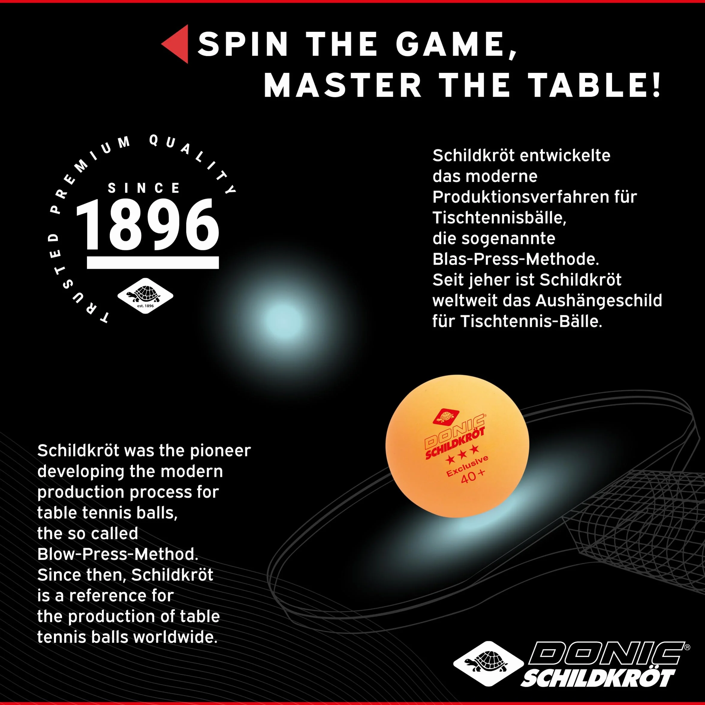 Donic-Schildkröt Pelotas de Tenis de Mesa 3 Estrellas Avantgarde Poly 40+ 3 Piezas Blanco