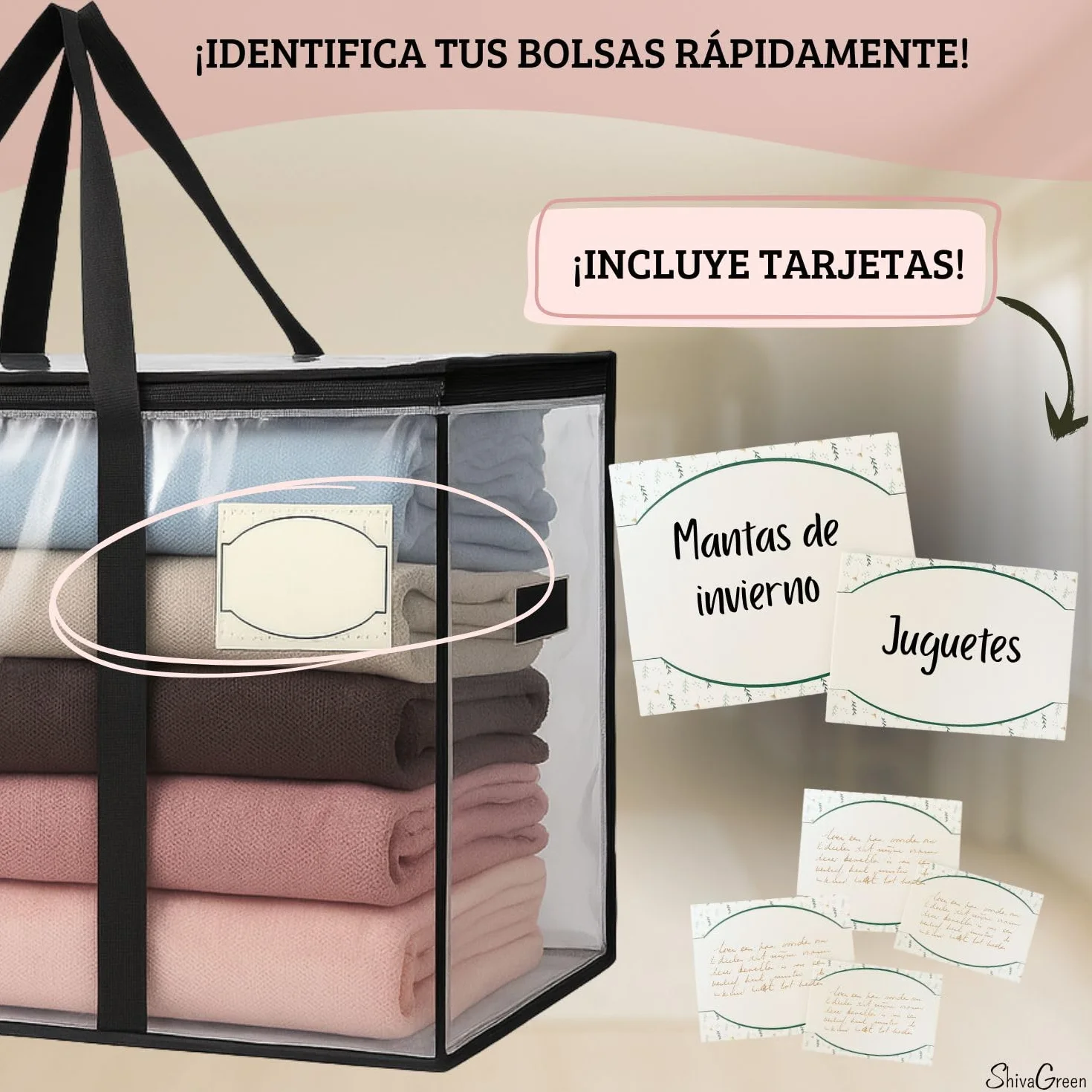Bolsas de Mudanza Grandes 4+2 Pequeñas – Resistentes con Cremallera Doble y Asas Reforzadas – Impermeables, Plegables y Reutilizables – Alternativa a Cajas de Mudanza y Almacenaje Ropa