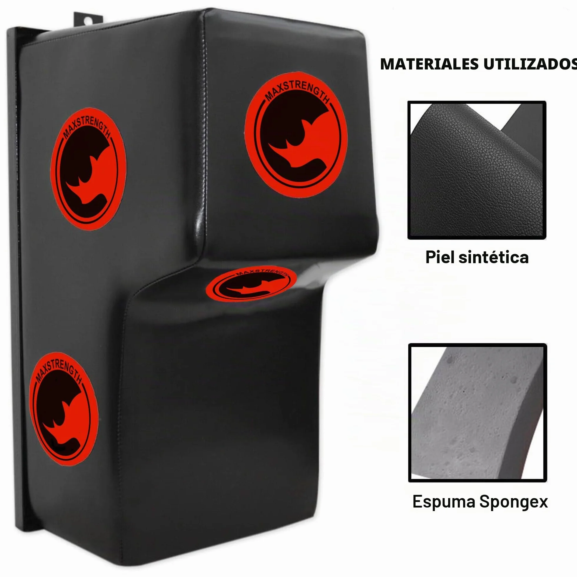 MAXSTRENGTH Saco de boxeo montado en la pared para entrenamiento, equipo de artes marciales
