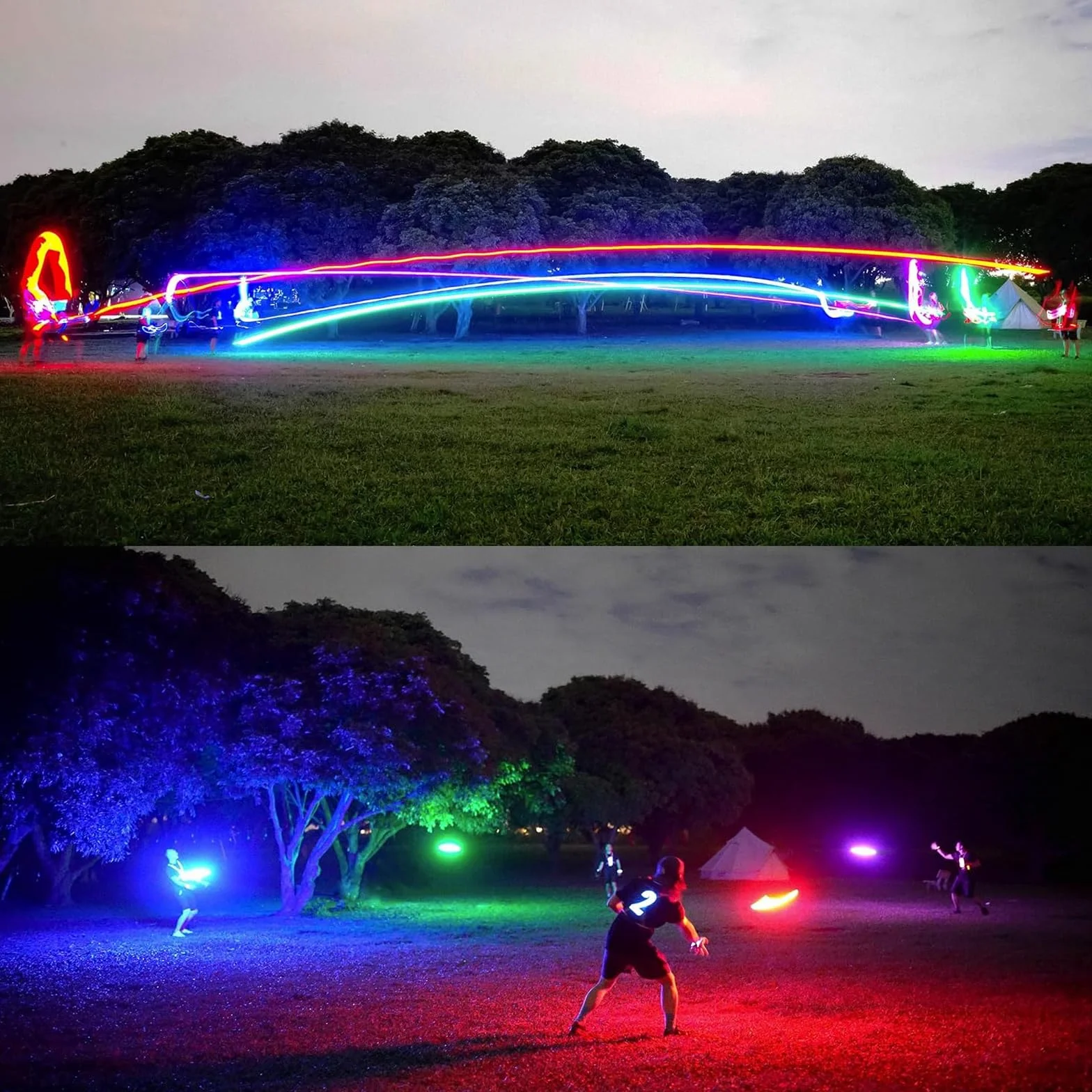 Disco Volador Iluminado LED 49 LED Frisbee de Competición Funsport Ultimate para Adultos Niños