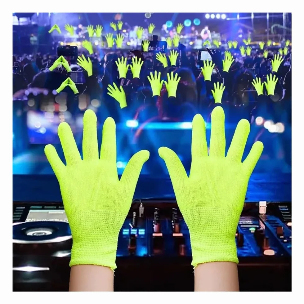 Guantes Fluorescentes Autoluminosos para Conciertos, Fiesta (1 Par)