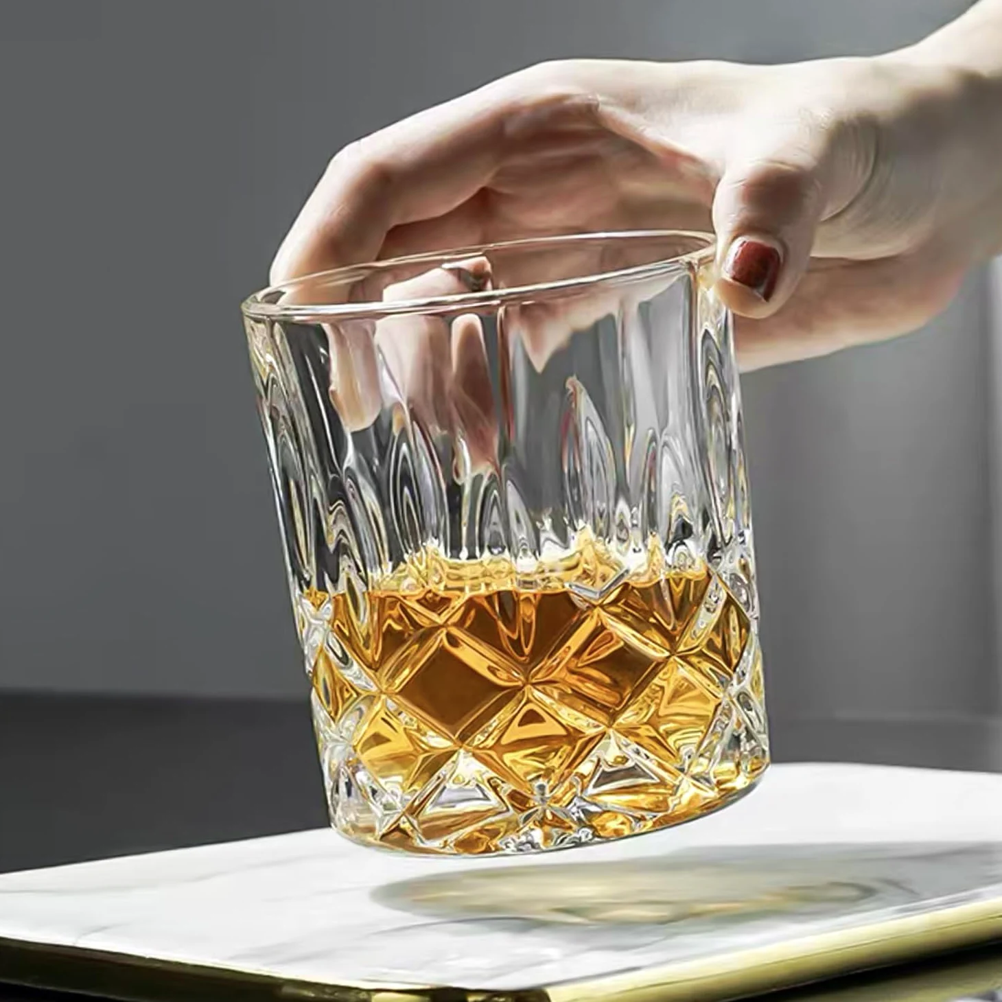 Vasos de whisky – Juego de 6 vasos de 325 ml para whisky escocés, ron, bourbon y más | Vasos de 325 ml aptos para lavavajillas para whisky, bourbon, escocés, ron, cócteles y regalos