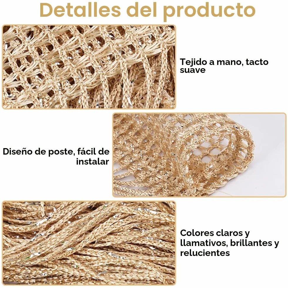 2 Stück Fadengardinen Set, 100 X 200 cm Fadenvorhang Glitzer, Champagnerfarbener Fadengardine Balkontür Fliegengitter, Zimmer Fransenvorhang Geeignet für Hochzeiten, Cafés, Restaurants, Türen