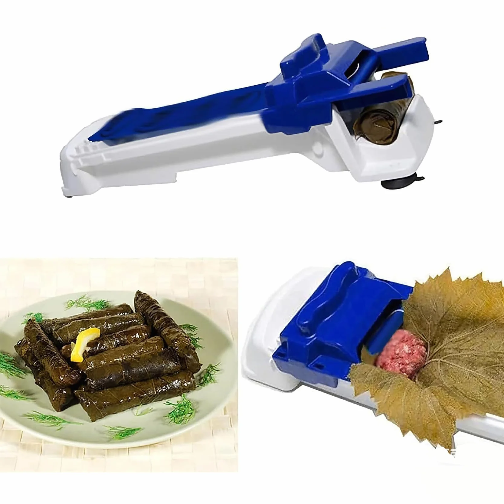 Lumpia Maker, Multi-functional DIY Plastic Eggroll, Lumpia Maker Machine, Vegetable Meat Rolling Tool, Machine Sushi Maker, Stuffed Vine Leaves for Home Kitchen Tool (2pcs)