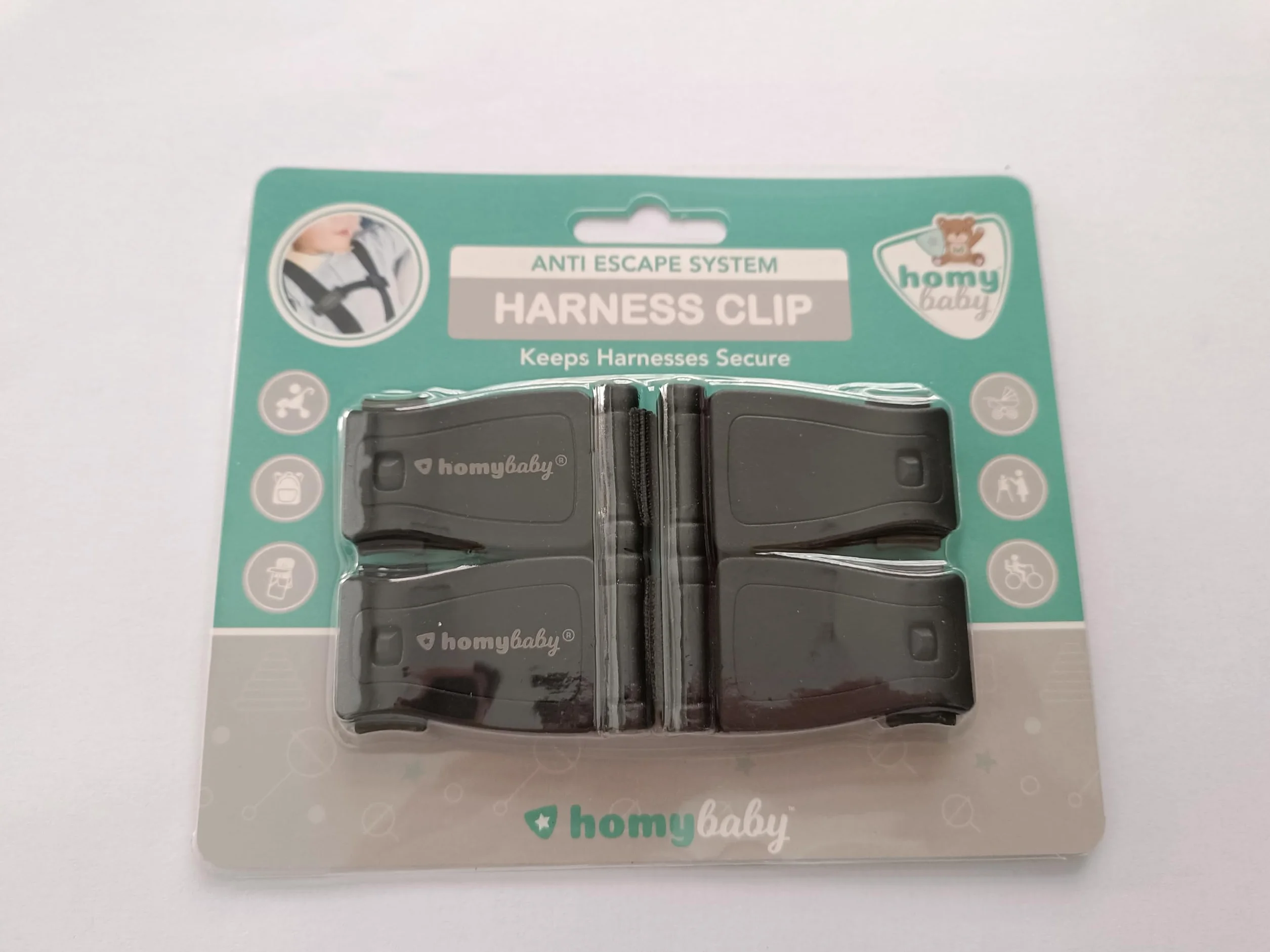 HOMYBABY® Hebilla para Silla de Bebé - Clip Antiescape para Arnés Infantil