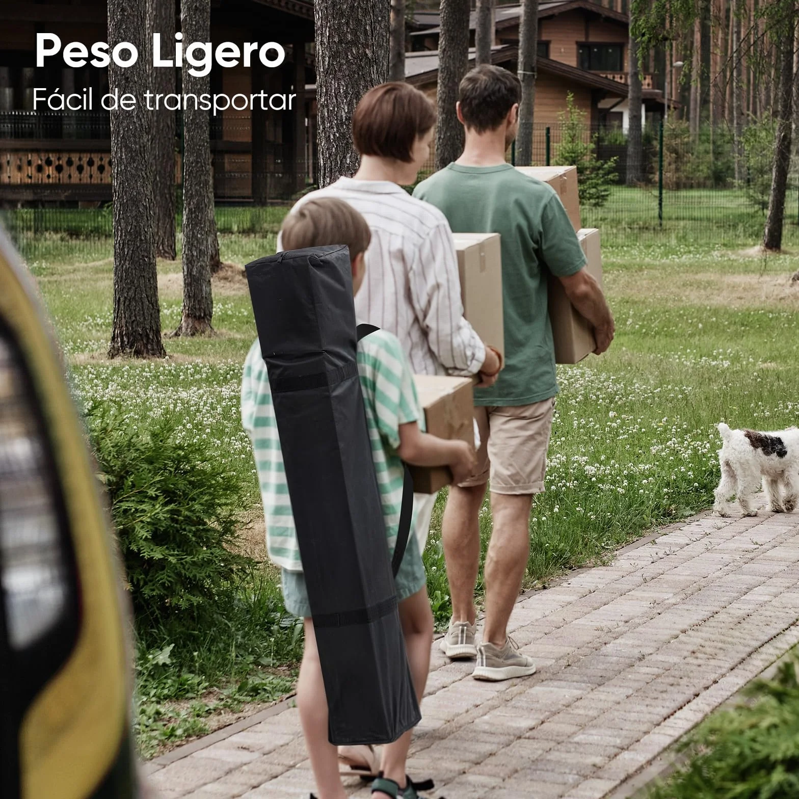 Quictent Toldo Plegable Automático Portátil 3x3m Blanco para Camping Fiestas