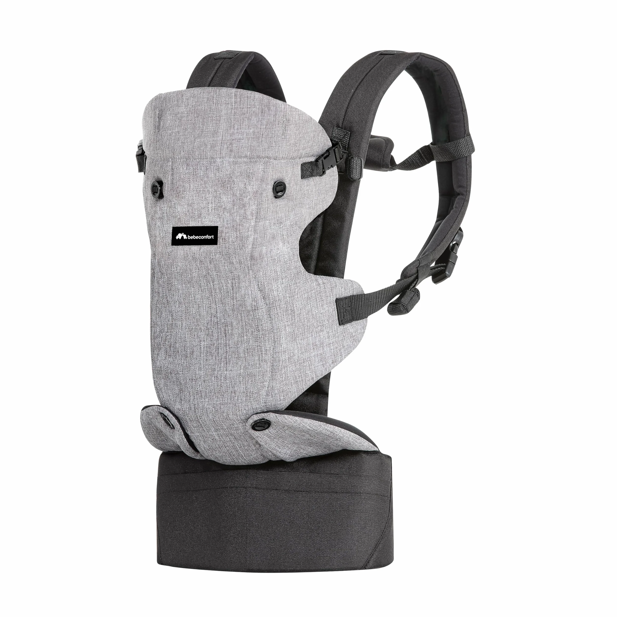 Bebeconfort Go4 Portabebés Ergonómico 4 posiciones, desde nacimiento hasta 15kg, Gris oscuro