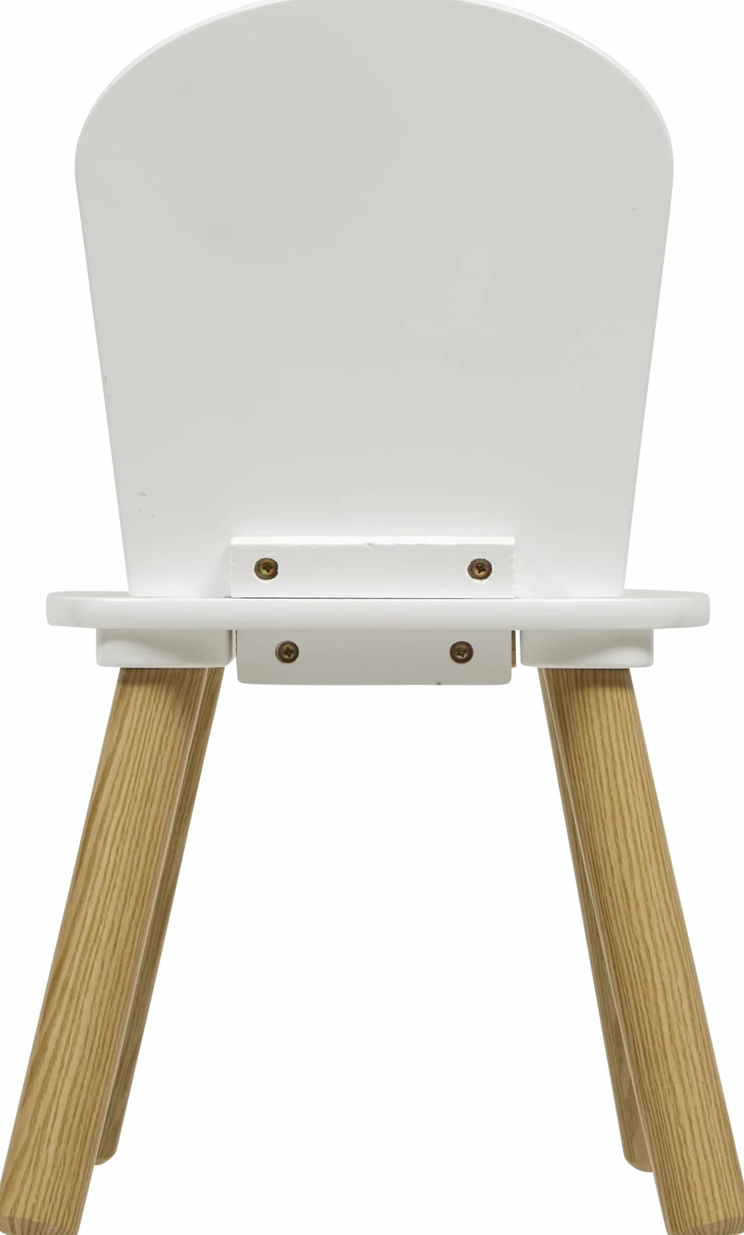 Atmosphera Silla Niño Alex 48x55x85 cm Blanco Madera Clara Estilo Escandinavio Redondeado