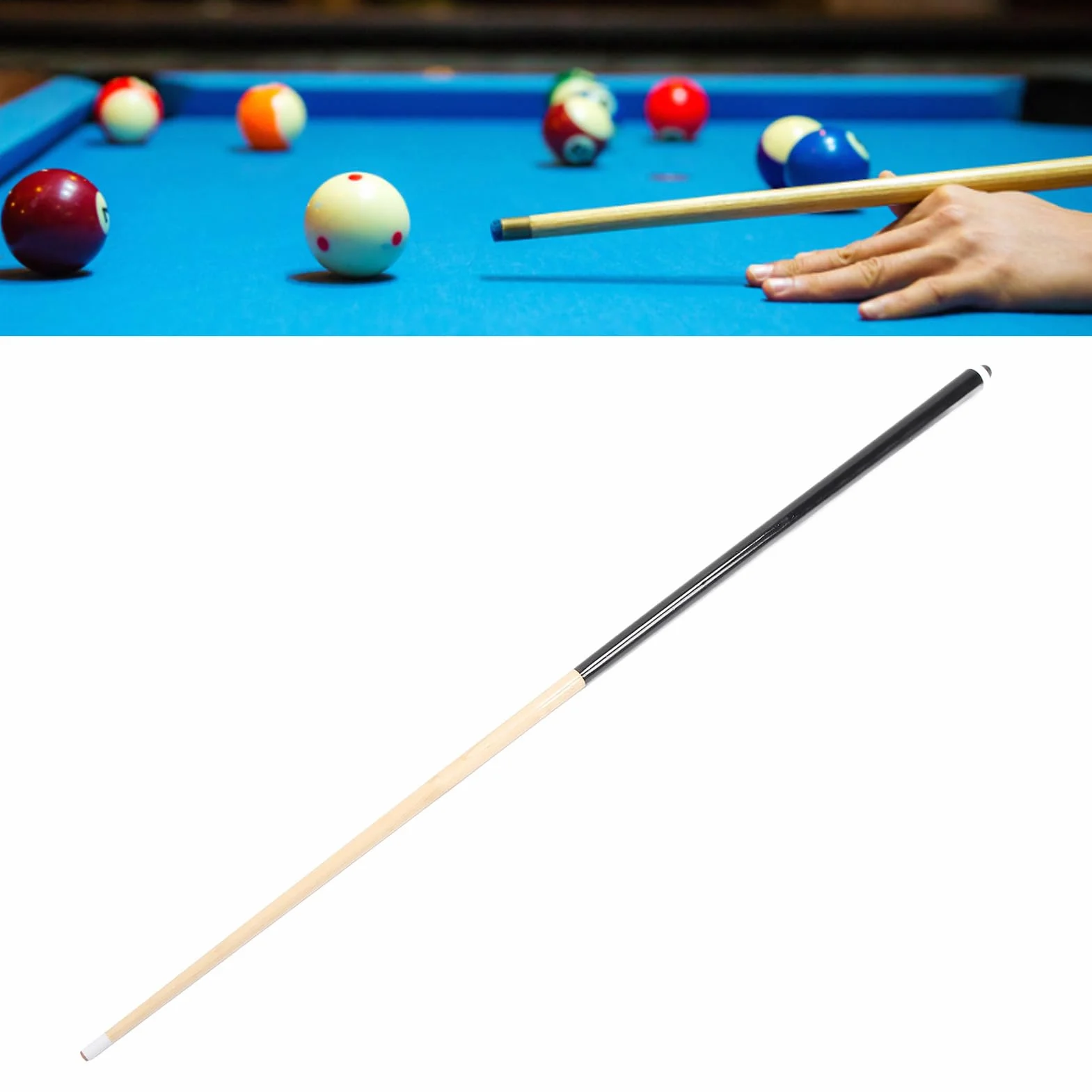 Palos de Billar de 120cm con Punta de 12mm para Niños y Adultos, 2 Piezas