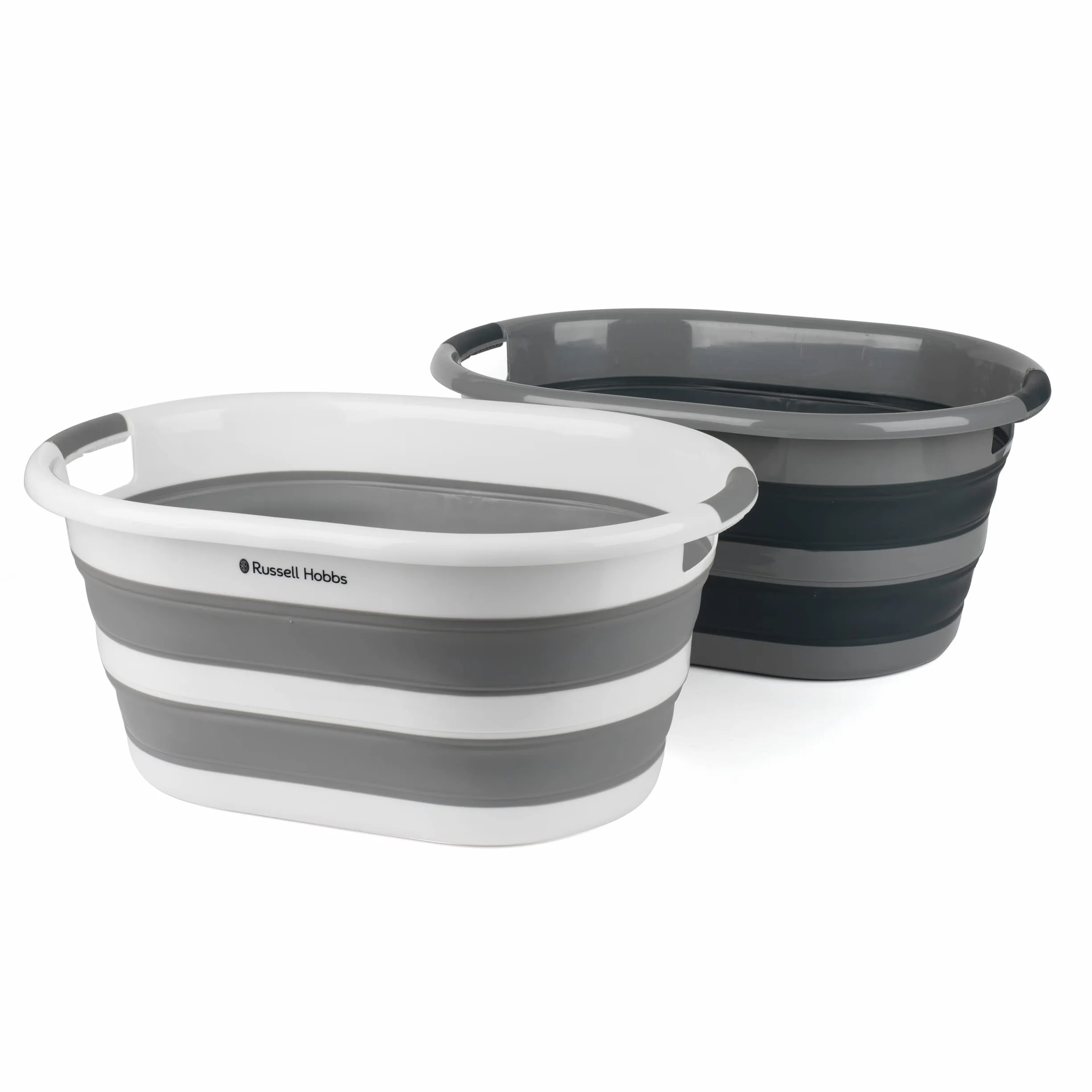 Russell Hobbs Cesta de lavandería plegable 27L silicona/plástico negro/gris