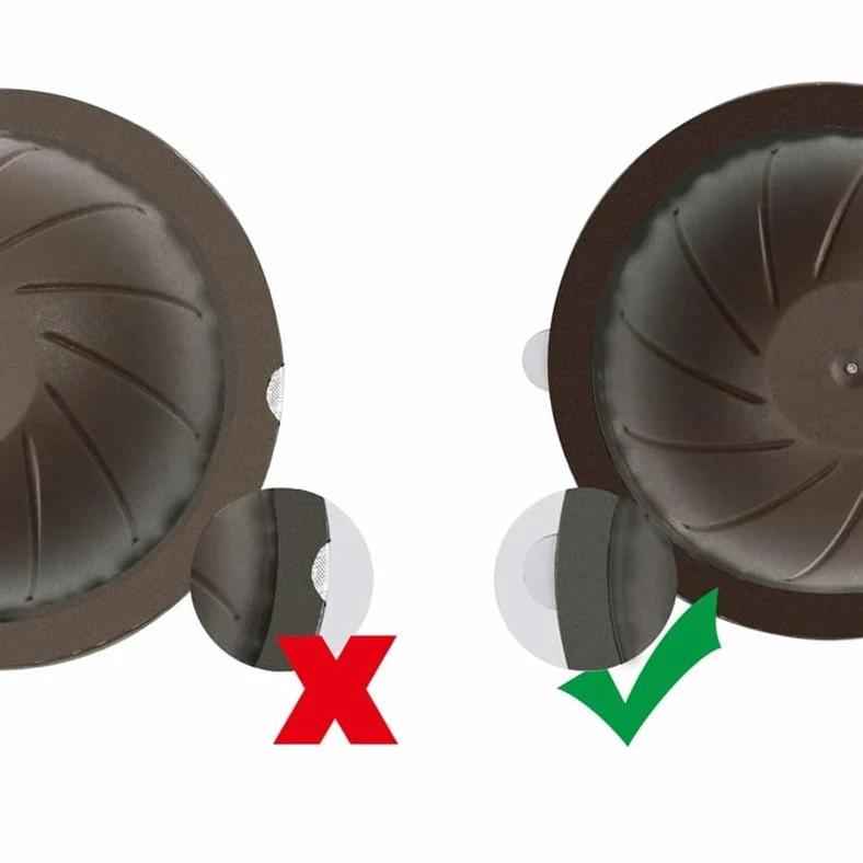 Cápsula de Taza de Filtro de café Recargable desechable para Taza de cápsula de café Nespresso Vertuo 120 Papel de Aluminio (Color : Brown Silver)